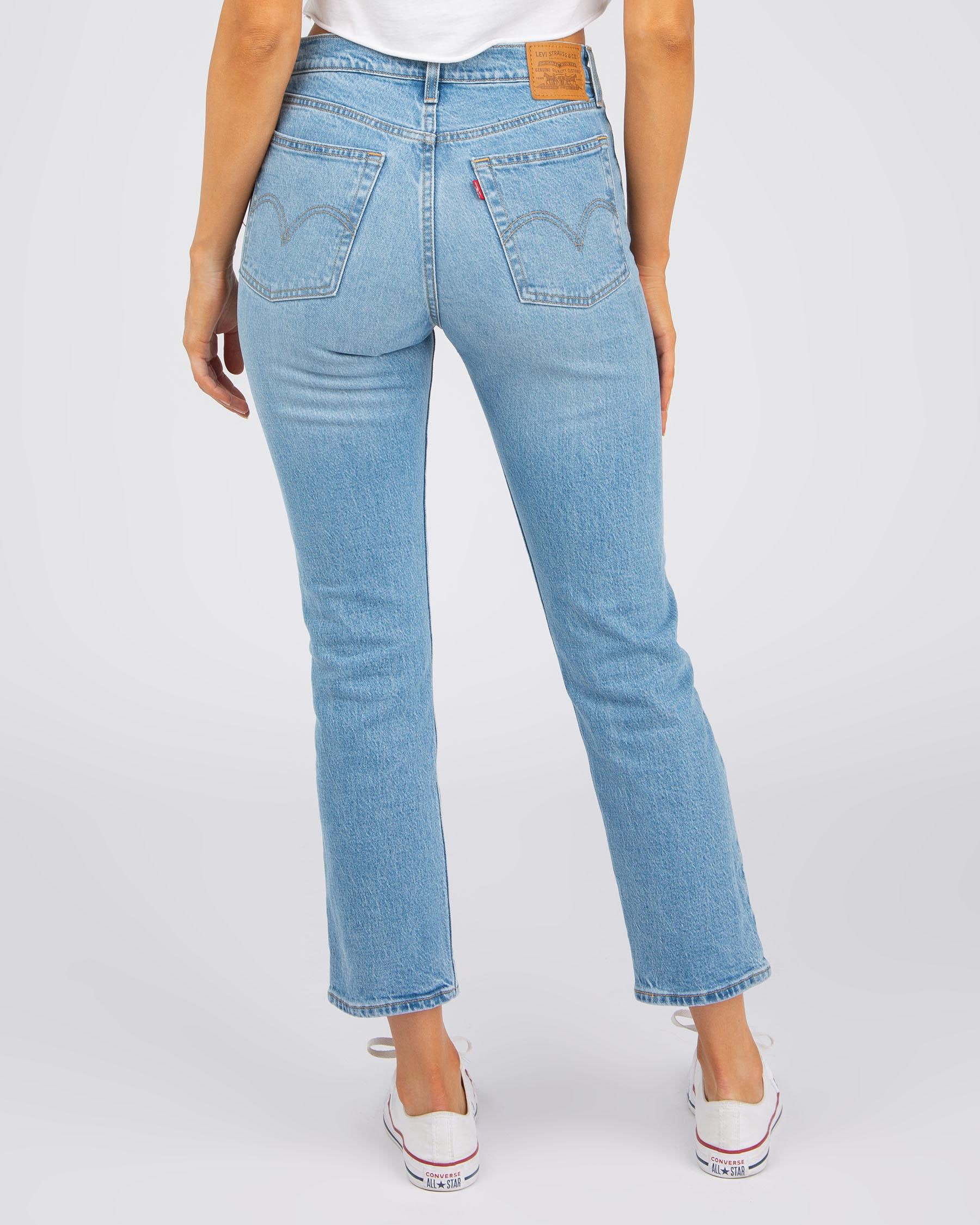 Shop Levi's Wedgie Straight Jeans In Tango Blue - Fast Shipping & Easy ...