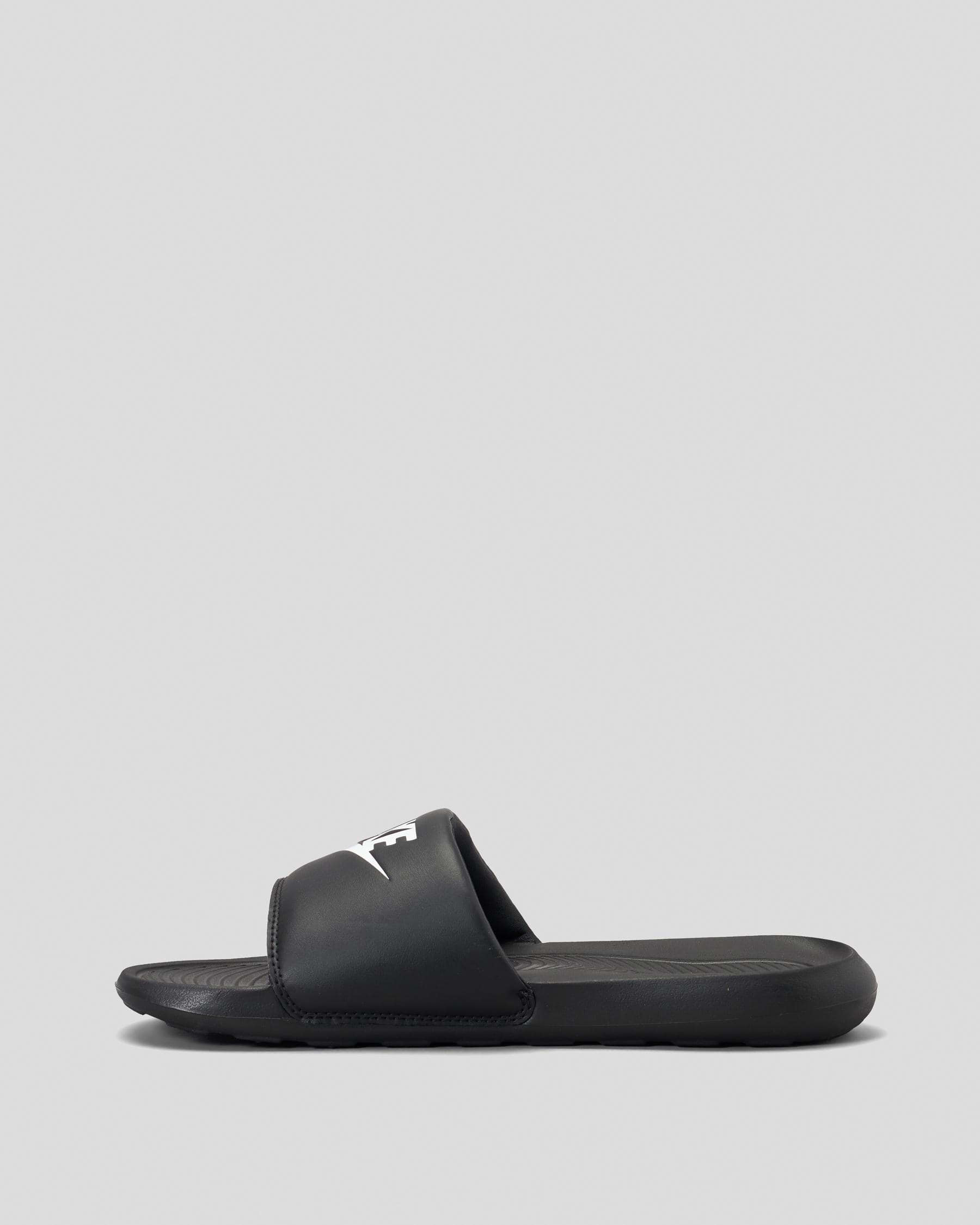 Shop Nike Victori One Slides In Black/white-black - Fast Shipping ...