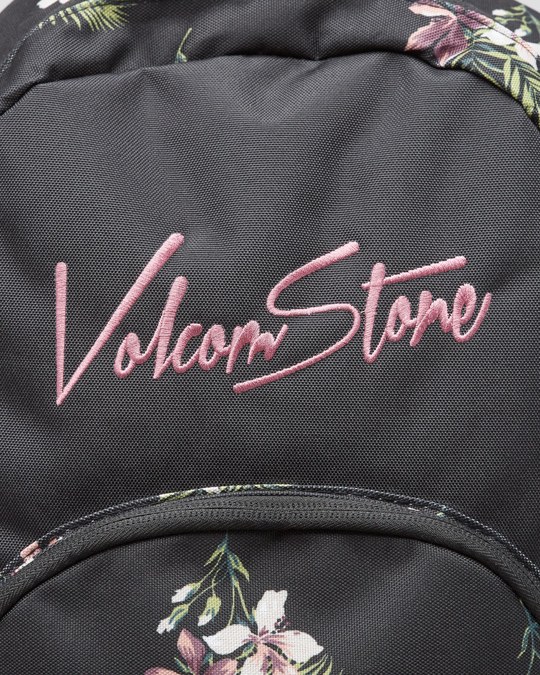 Shop Volcom Patch Attack Retreat Backpack In Black Floral Print - Fast ...