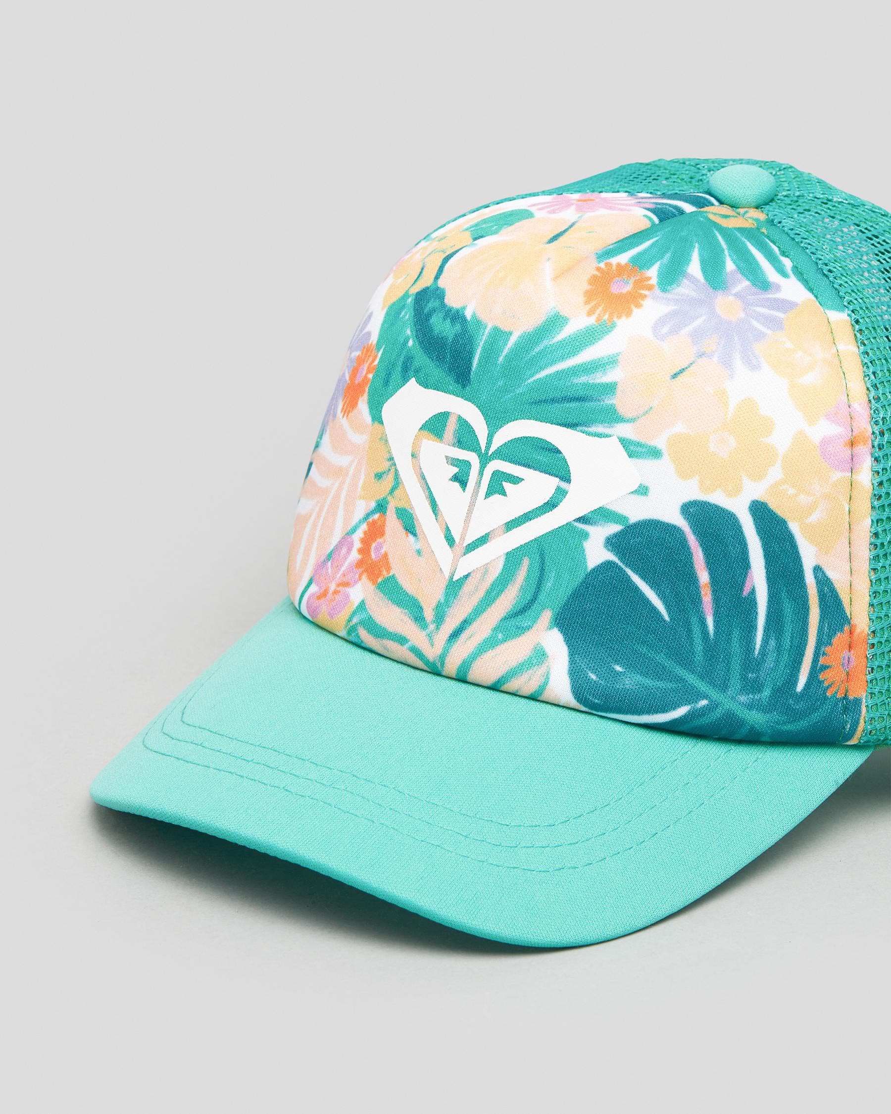 Roxy Toddlers\' Sweet Emotion In Mint & Trails FREE* Cap States Returns City Beach Tropical - - Trucker Shipping Easy United