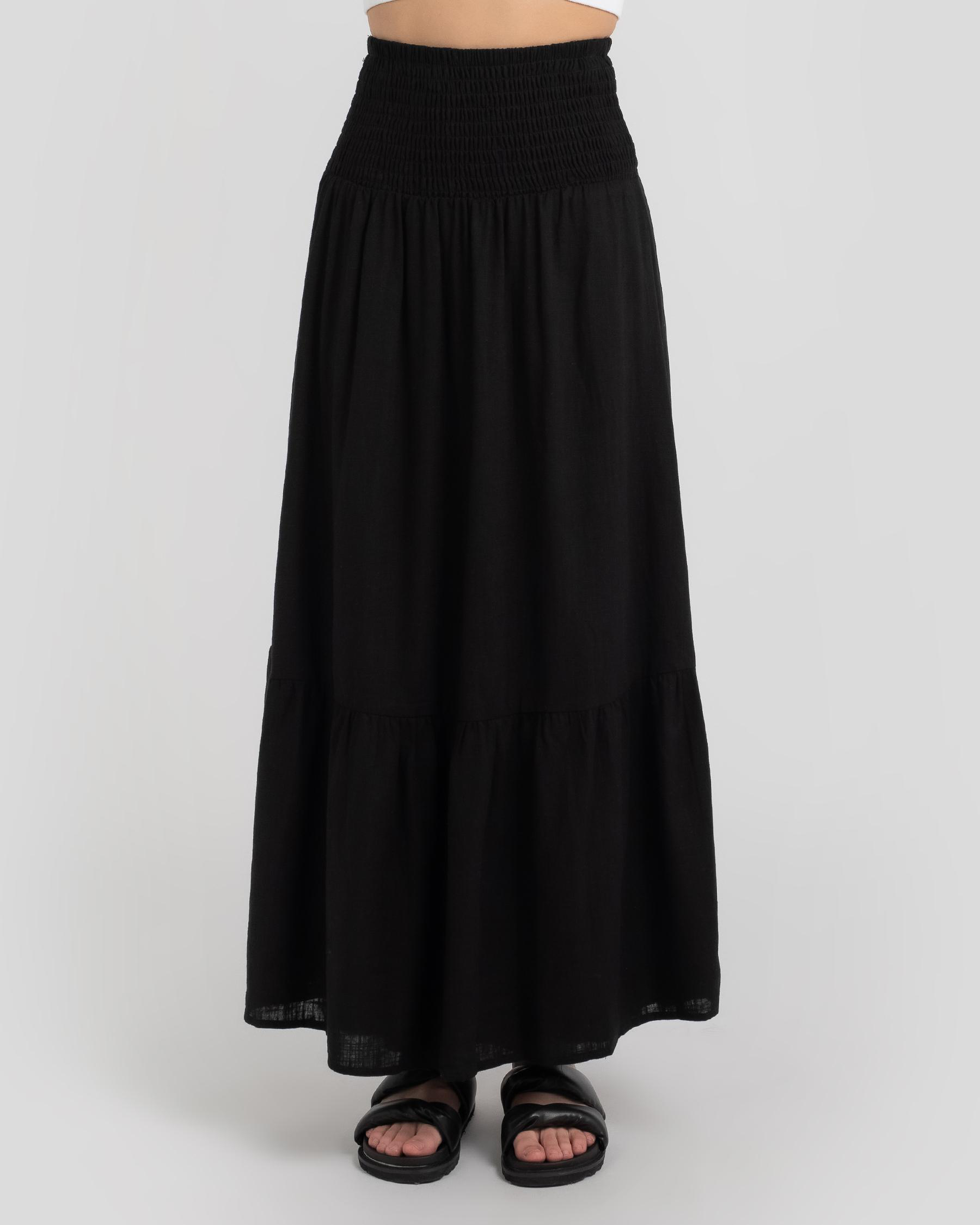 Mooloola Charlton Maxi Skirt In Black - Fast Shipping & Easy Returns ...