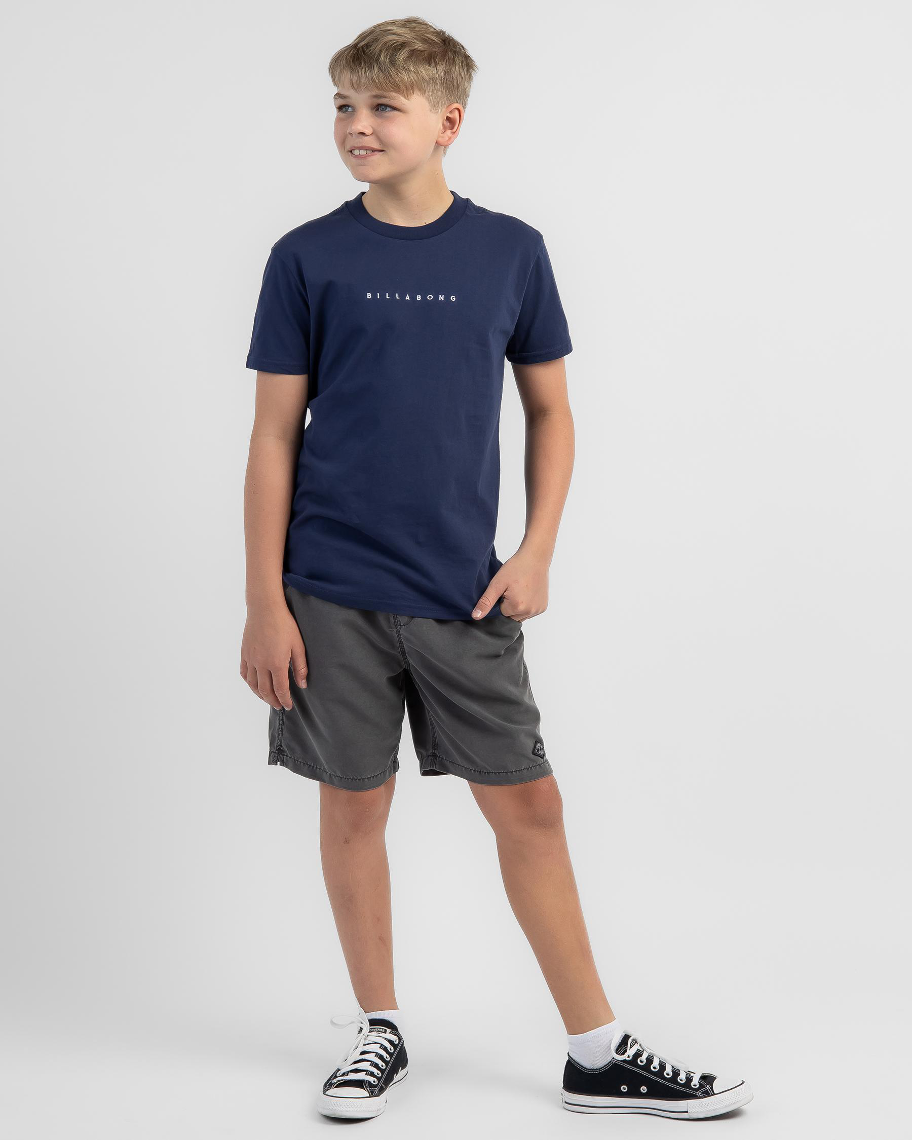 Shop Billabong Boys' Smitty T-Shirt In Dark Blue - Fast Shipping & Easy ...