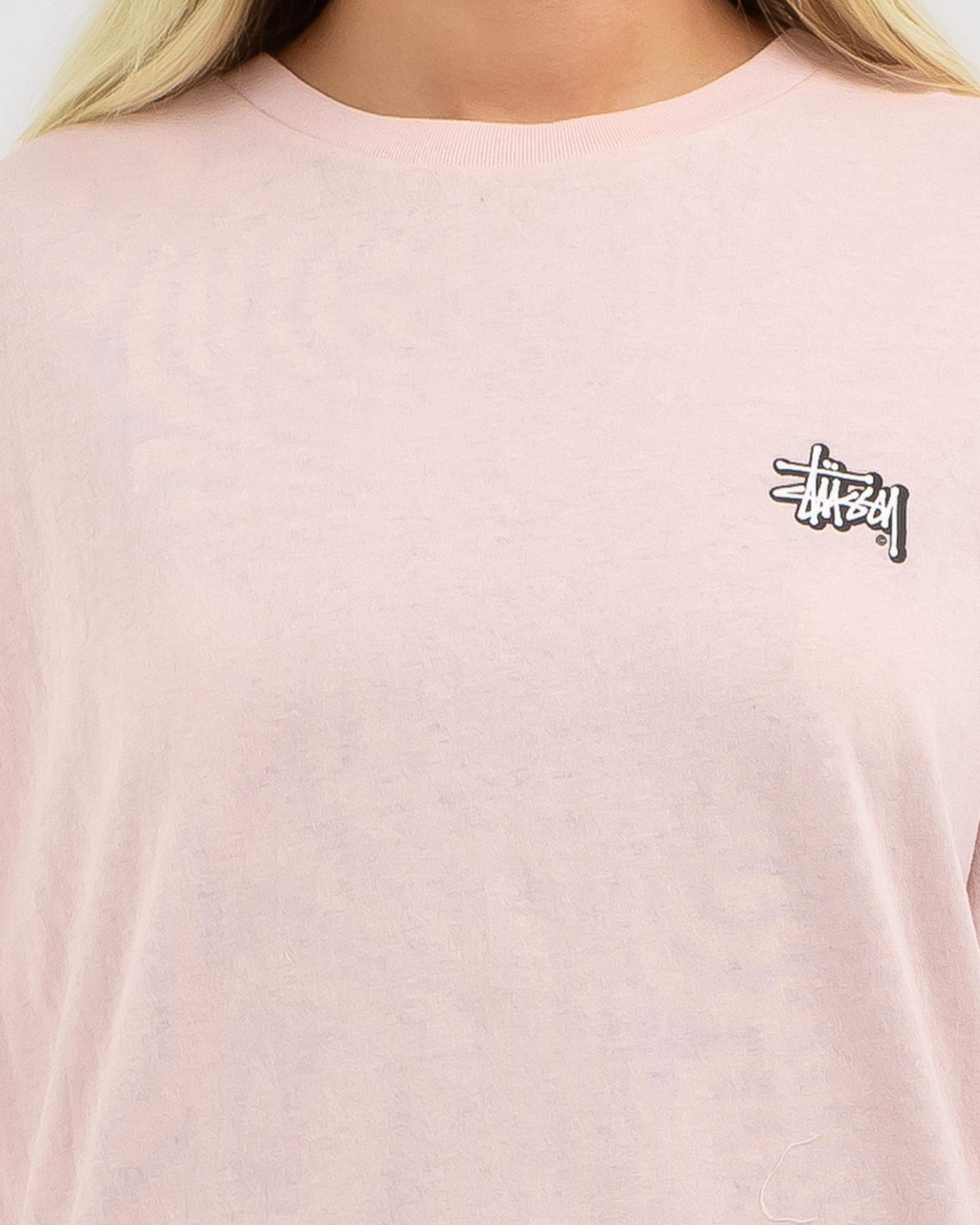 Shop Stussy Offset Graffiti Relaxed T-Shirt In Washed Pink - Fast ...