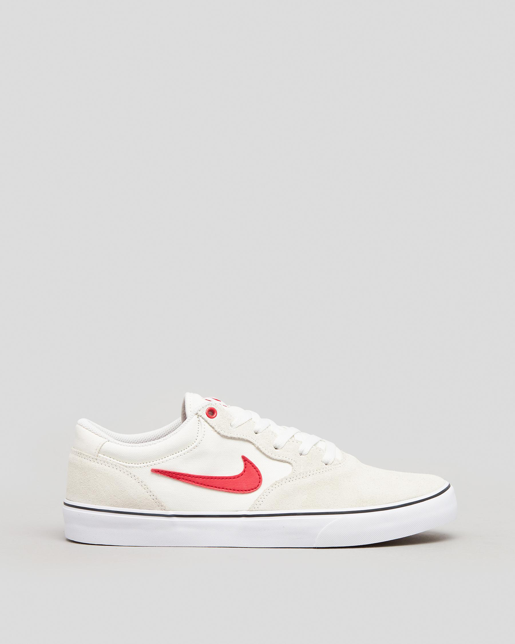 Shop Nike Womens SB Chron 2 Shoes In Summit White/university Red - Fast ...