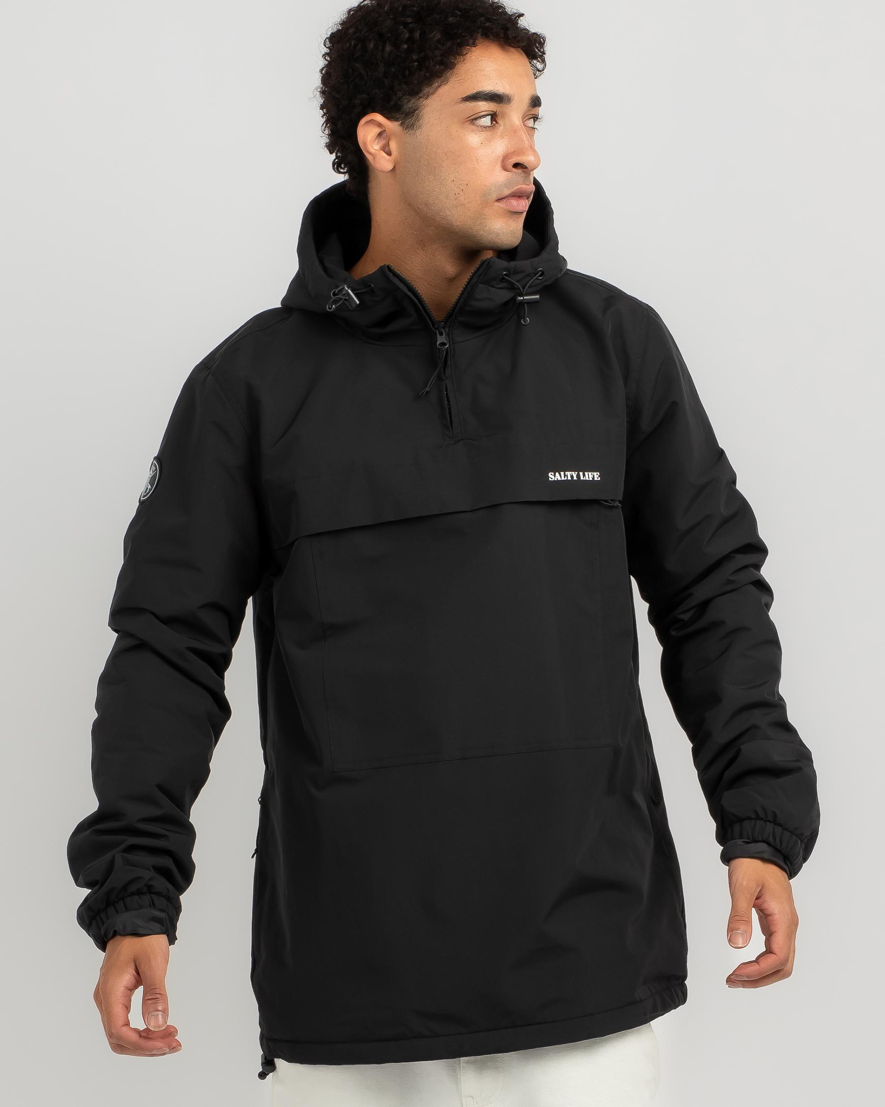 Shop Salty Life Top Sail Jacket In Black - Fast Shipping & Easy Returns ...