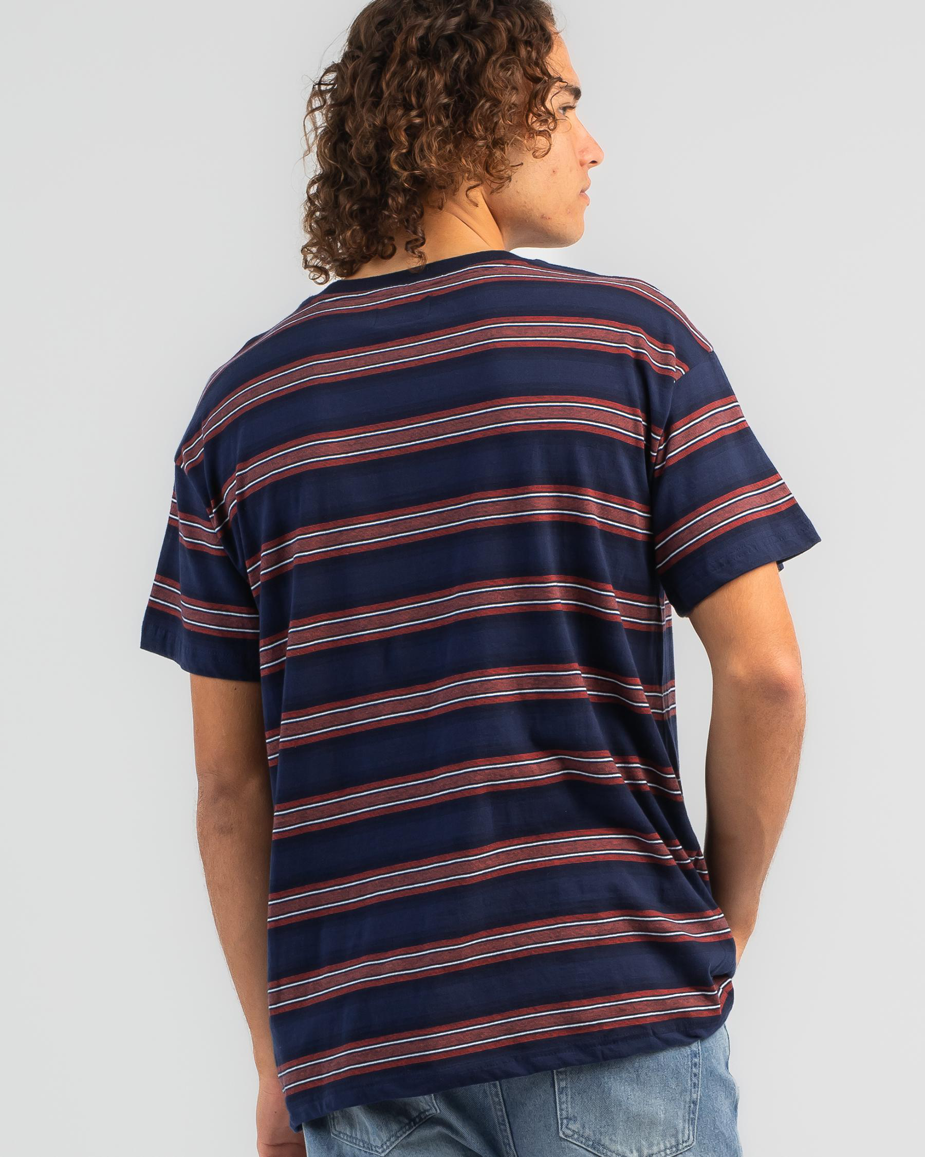 Billabong Mix Stripe T-Shirt In Denim - Fast Shipping & Easy Returns ...