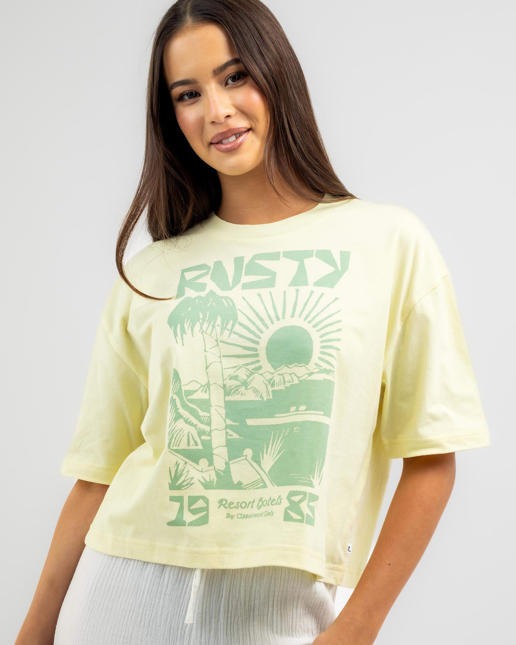 Shop Rusty By The Bay Oversized T-Shirt In Pale Banana - Fast Shipping ...