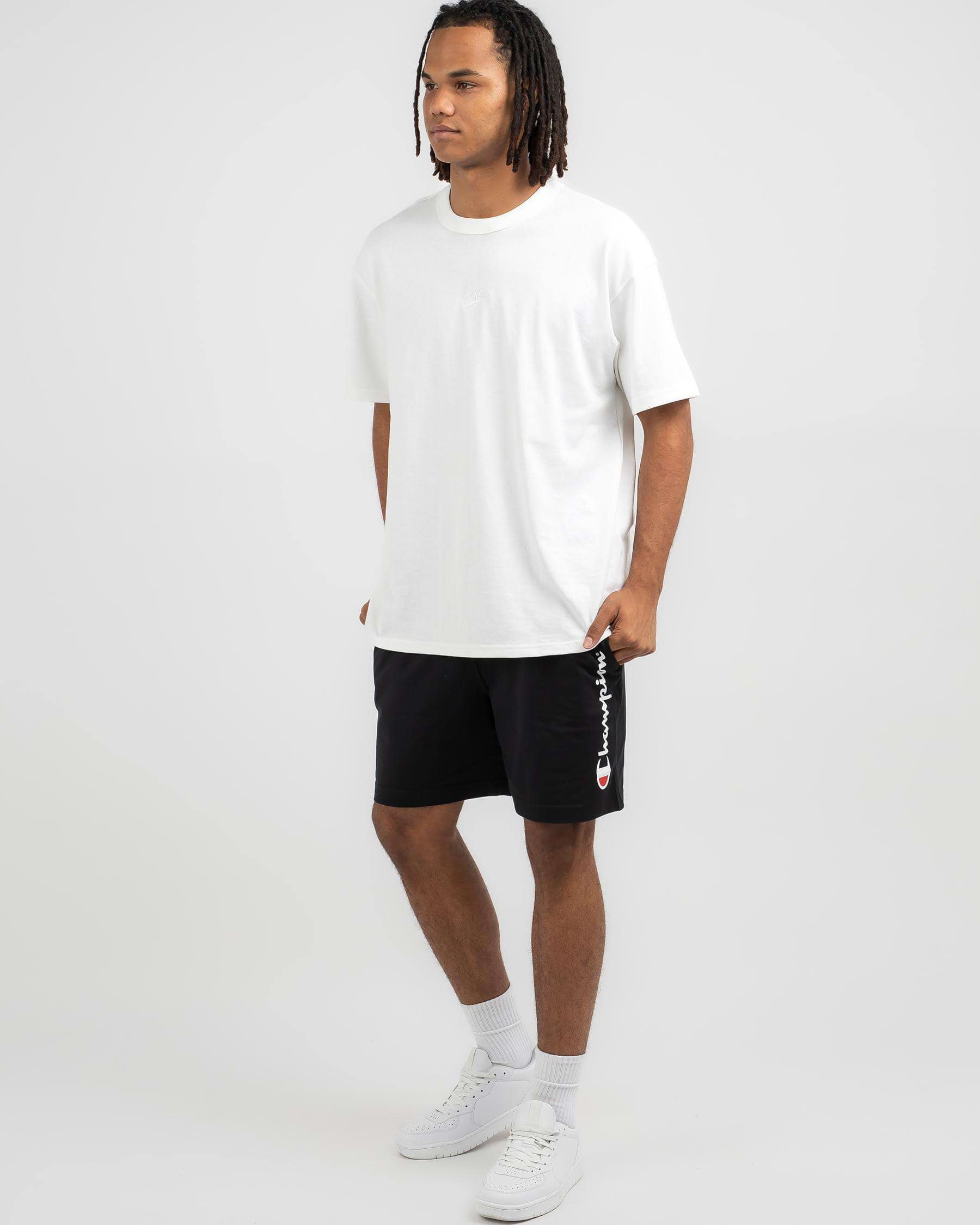 Champion Jersey Shorts In Black - Fast Shipping & Easy Returns - City ...