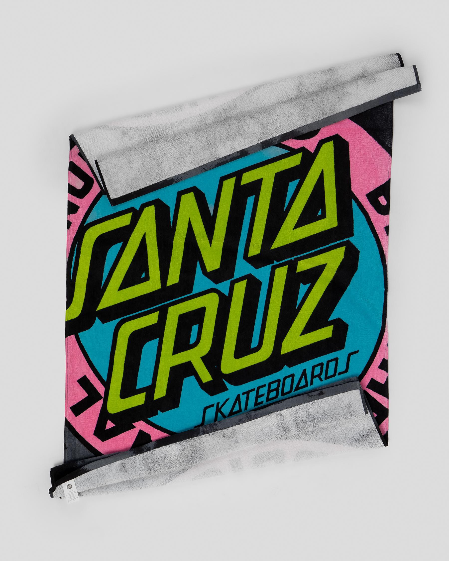 Santa Cruz MFG Dot Retro Tie Dye Towel In Black - FREE* Shipping & Easy