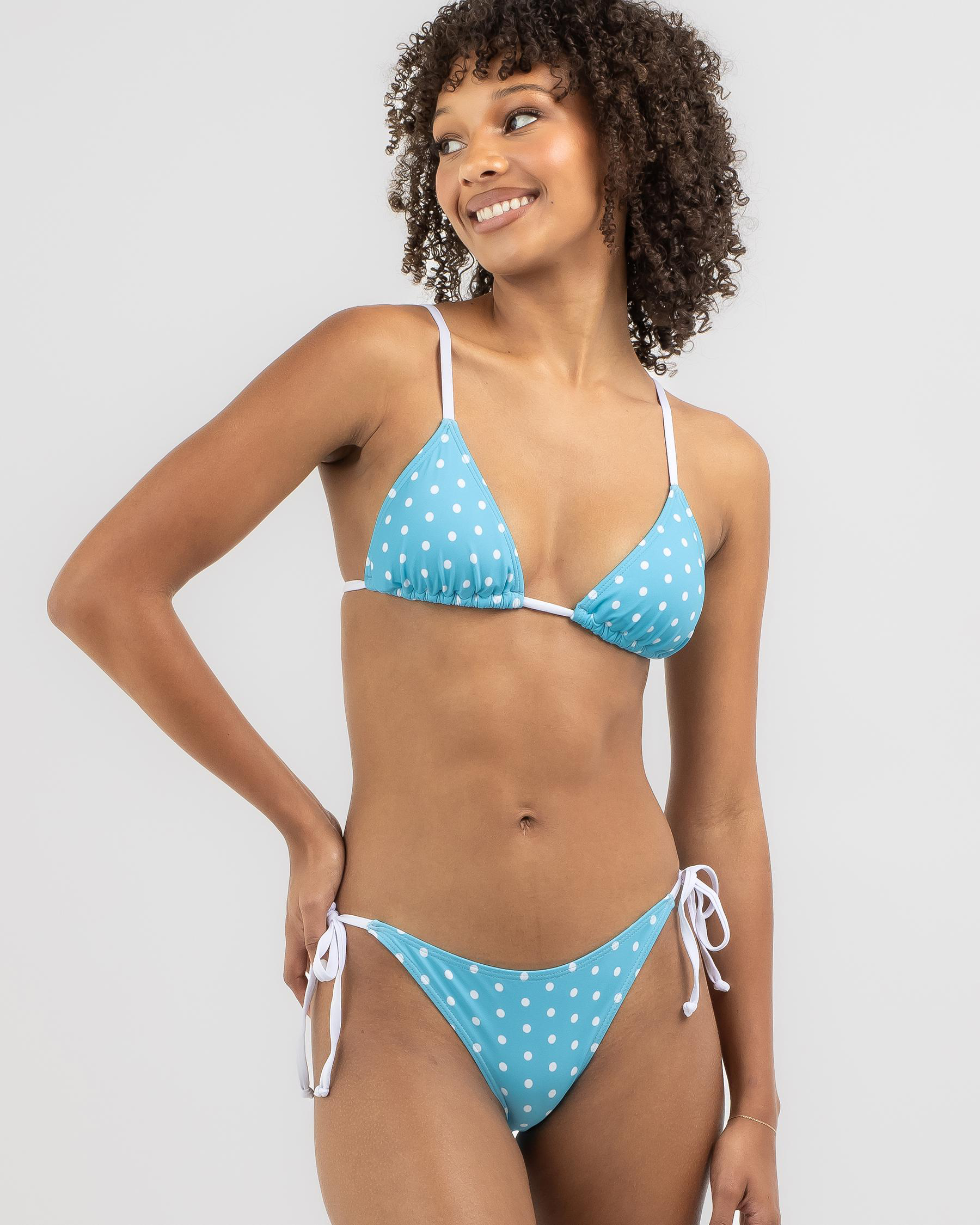 Topanga Girls' Benny Triangle Bikini Set In Pop Aqua - FREE* Shipping &  Easy Returns - City Beach United States