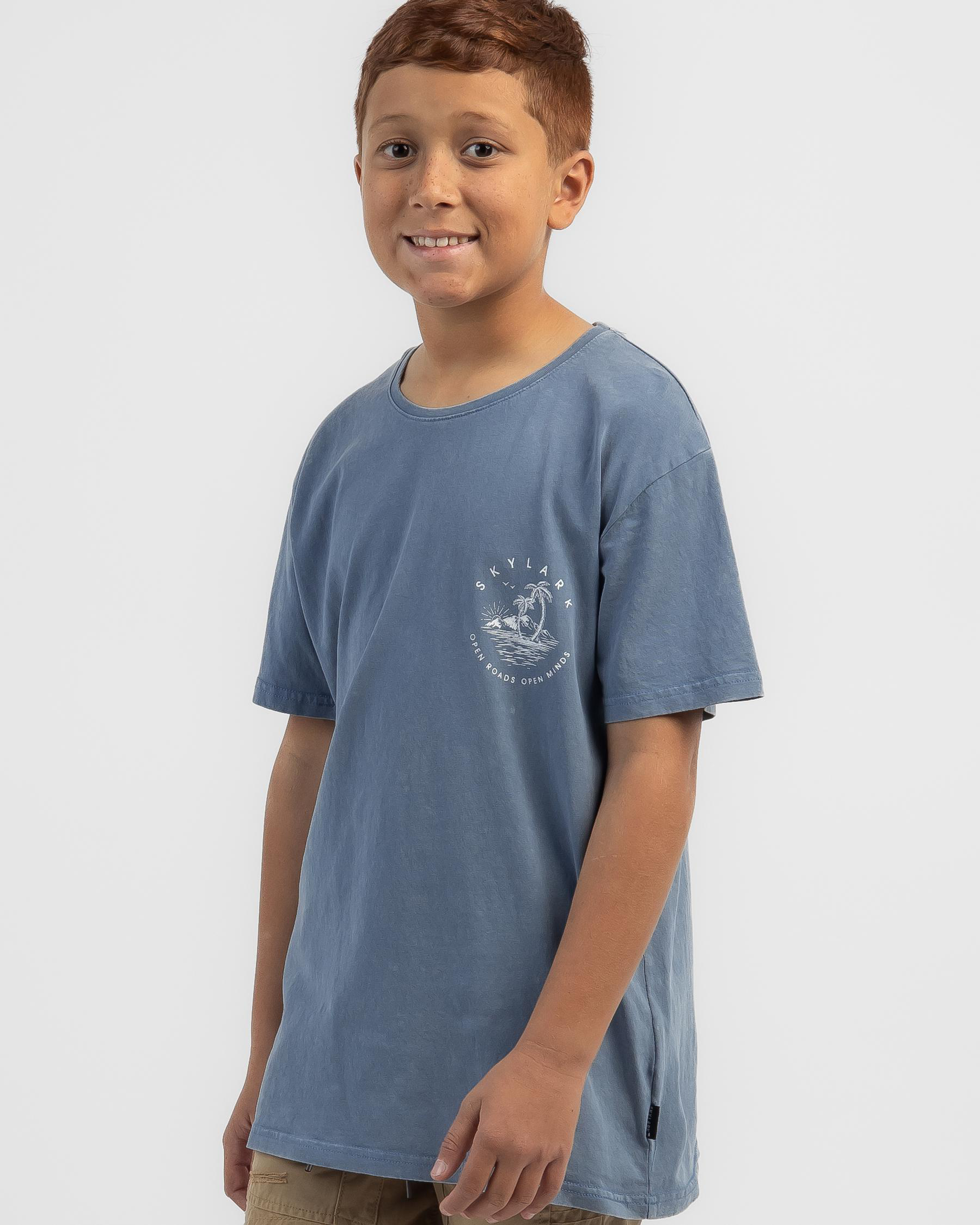 Shop Skylark Boys' Cove T-Shirt In Lt Blue Acid - Fast Shipping & Easy ...