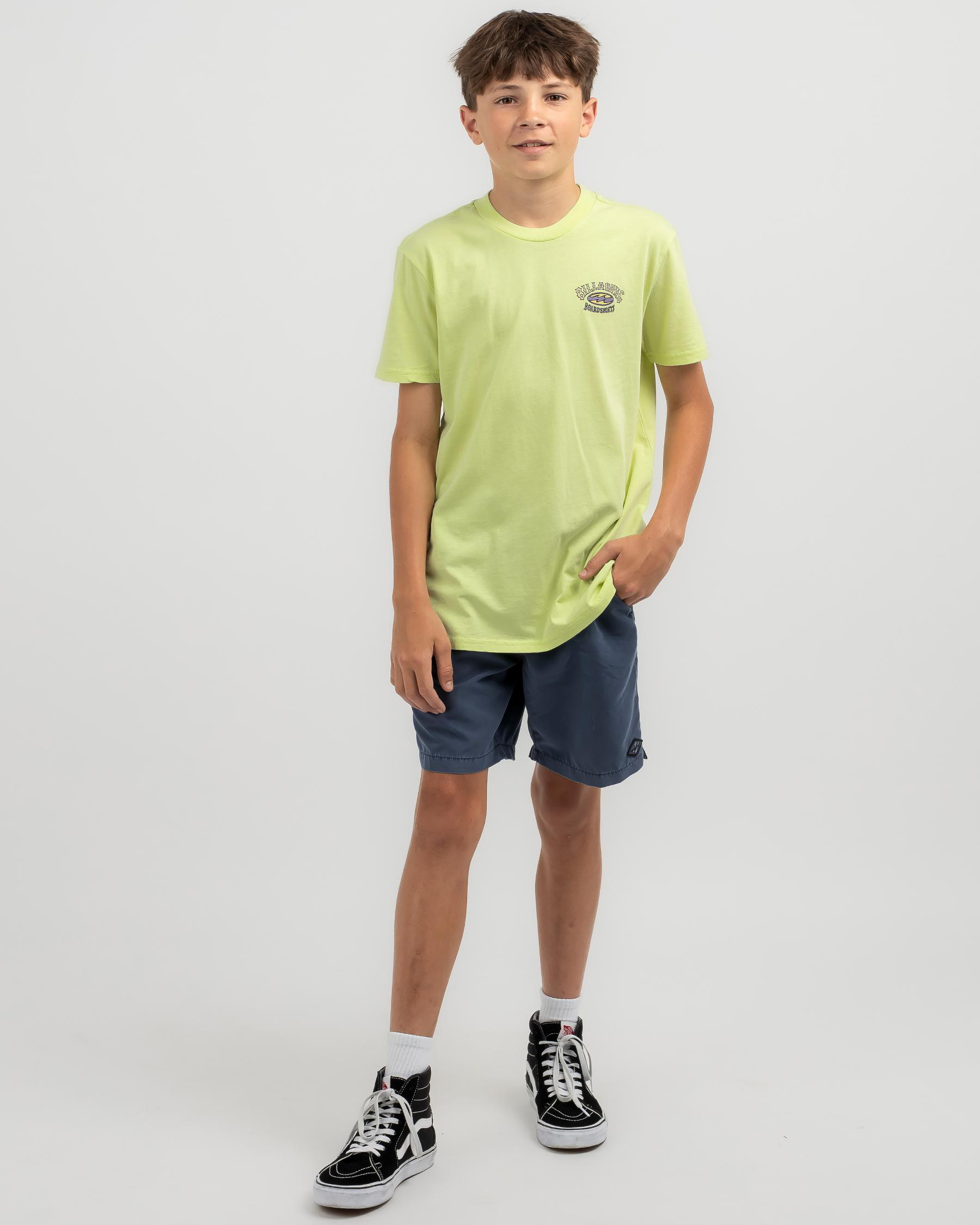 Shop Billabong Boys' Vintage Arch T-Shirt In Light Green - Fast ...