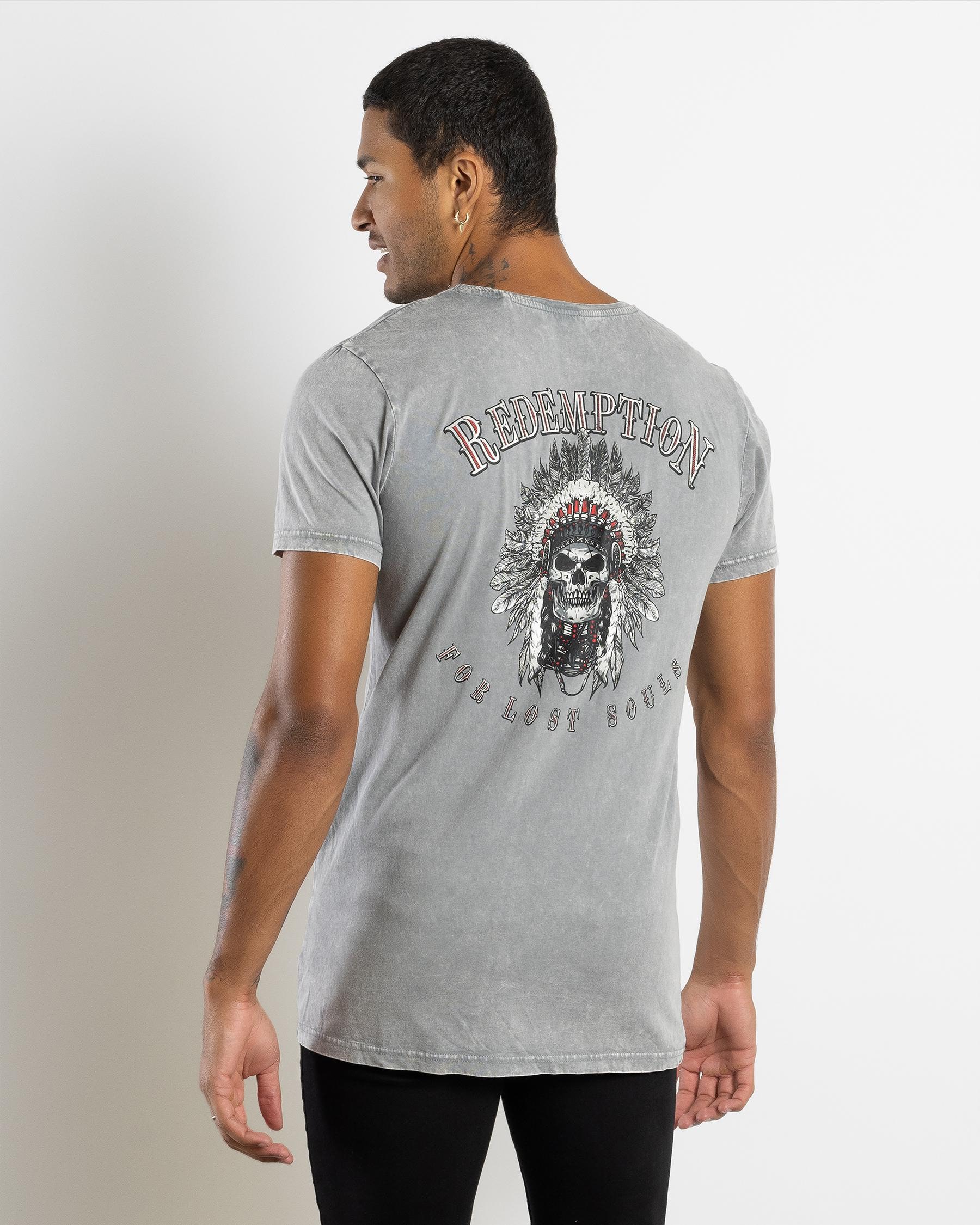 Redemption Lost Souls T-shirt In Light Grey Acid - Free* Shipping 