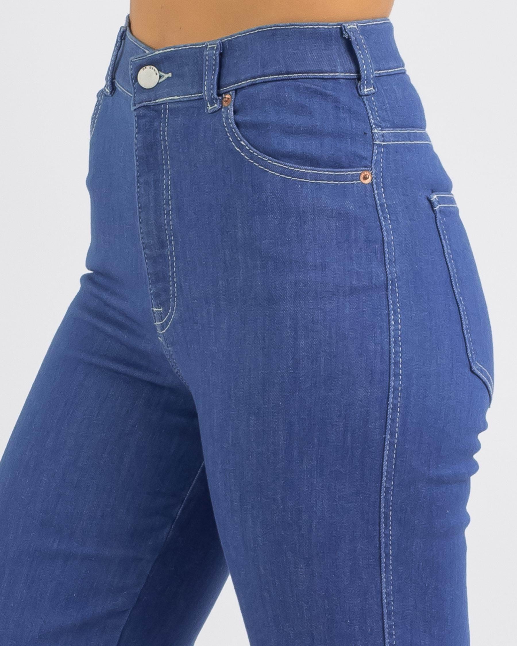 Shop Dr Denim Moxy Straight Jeans In Less Blue Rinse - Fast Shipping ...