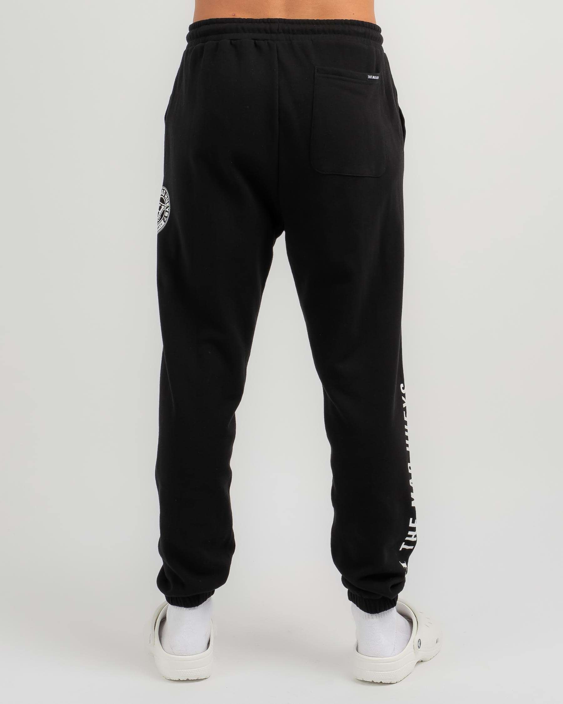 Shop The Mad Hueys Hueys H Series Track Pants In Black - Fast Shipping ...