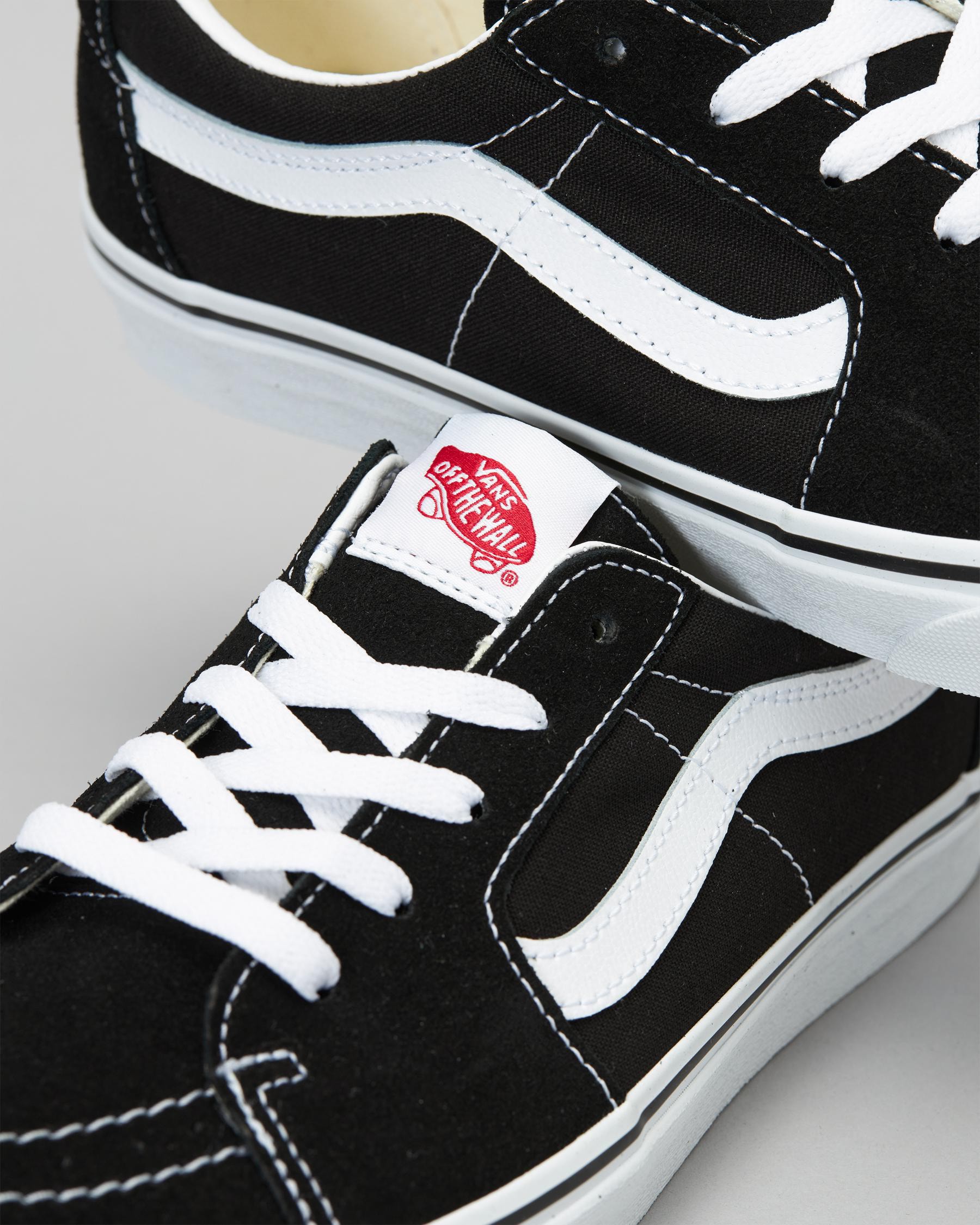 Vans Sk8-Low Shoes In Black/true White - Fast Shipping & Easy Returns ...