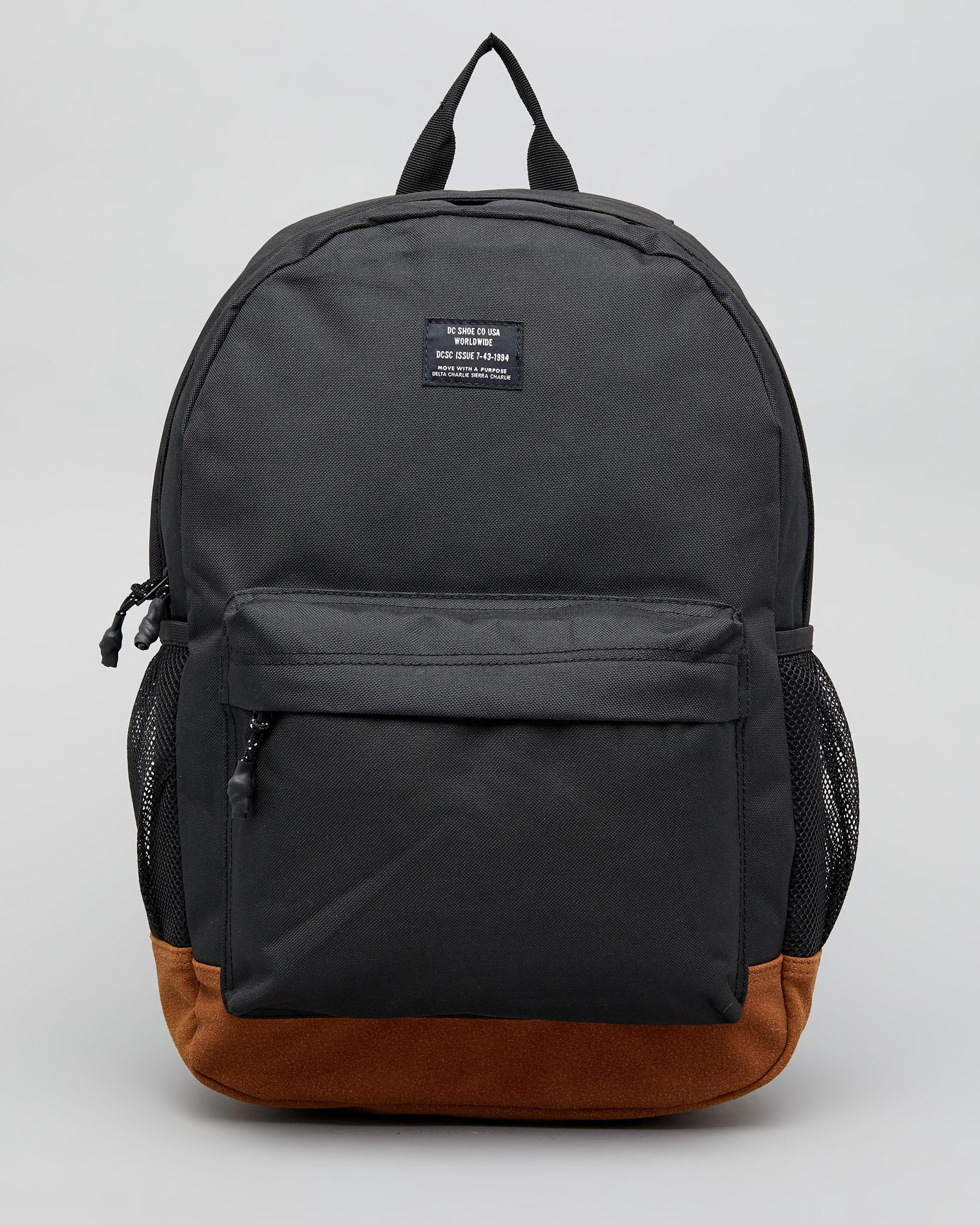 DC Shoes Backsider Core Backpack In Black - Fast Shipping & Easy ...