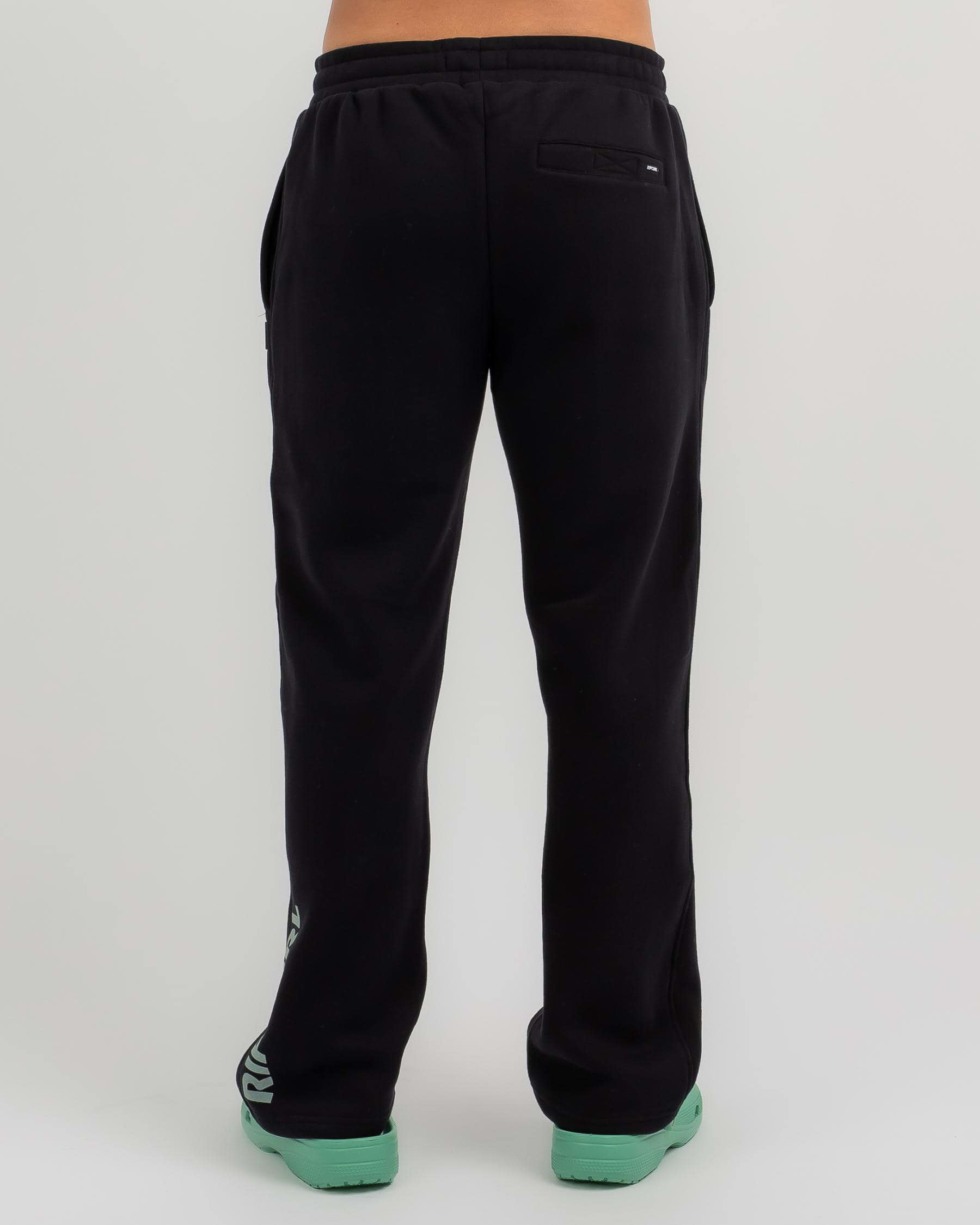 Shop Rip Curl Stapler Track Pants In Black - Fast Shipping & Easy ...