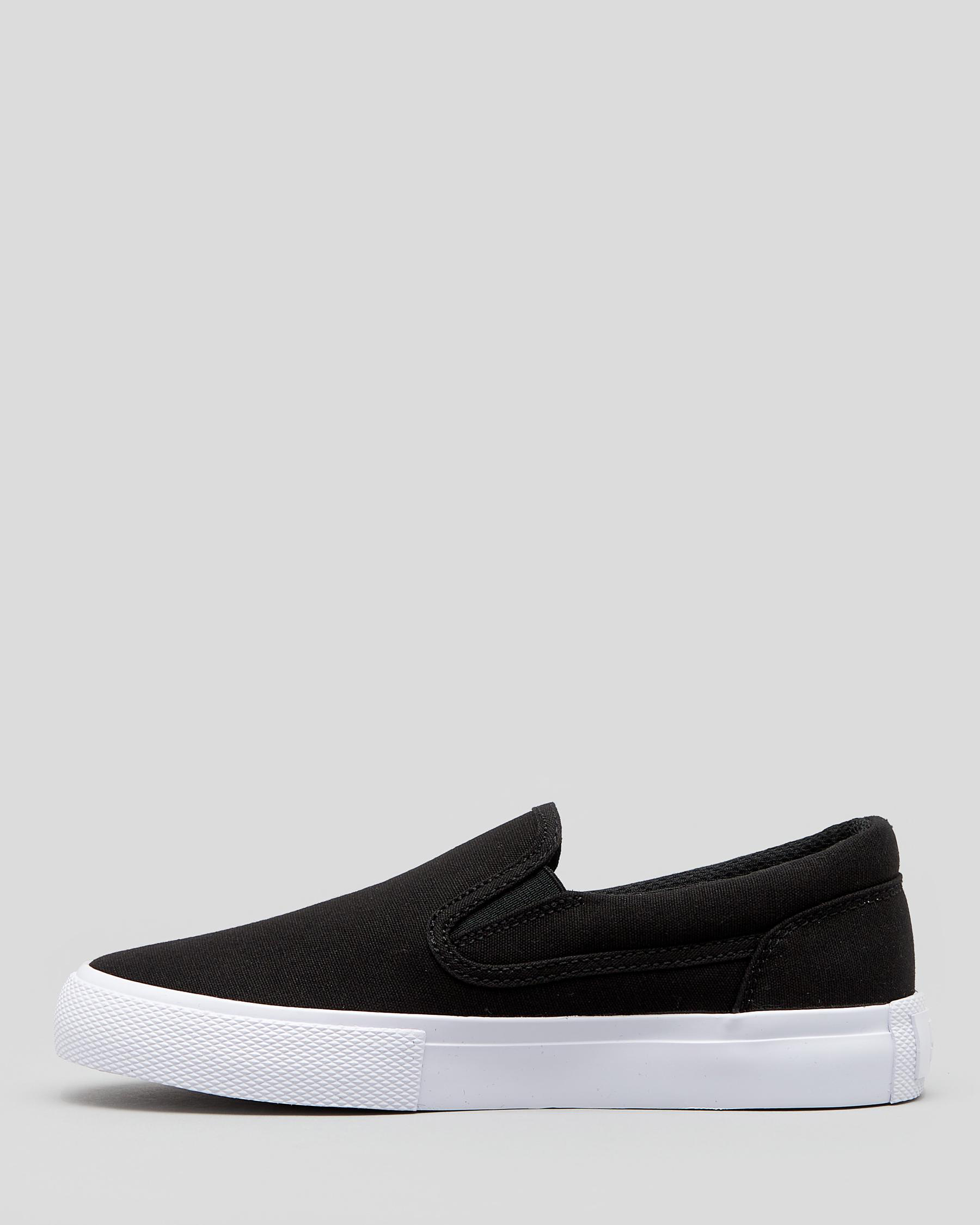 Shop DC Shoes Junior Boys' Manual Slip-On Shoes In Black/white - Fast ...