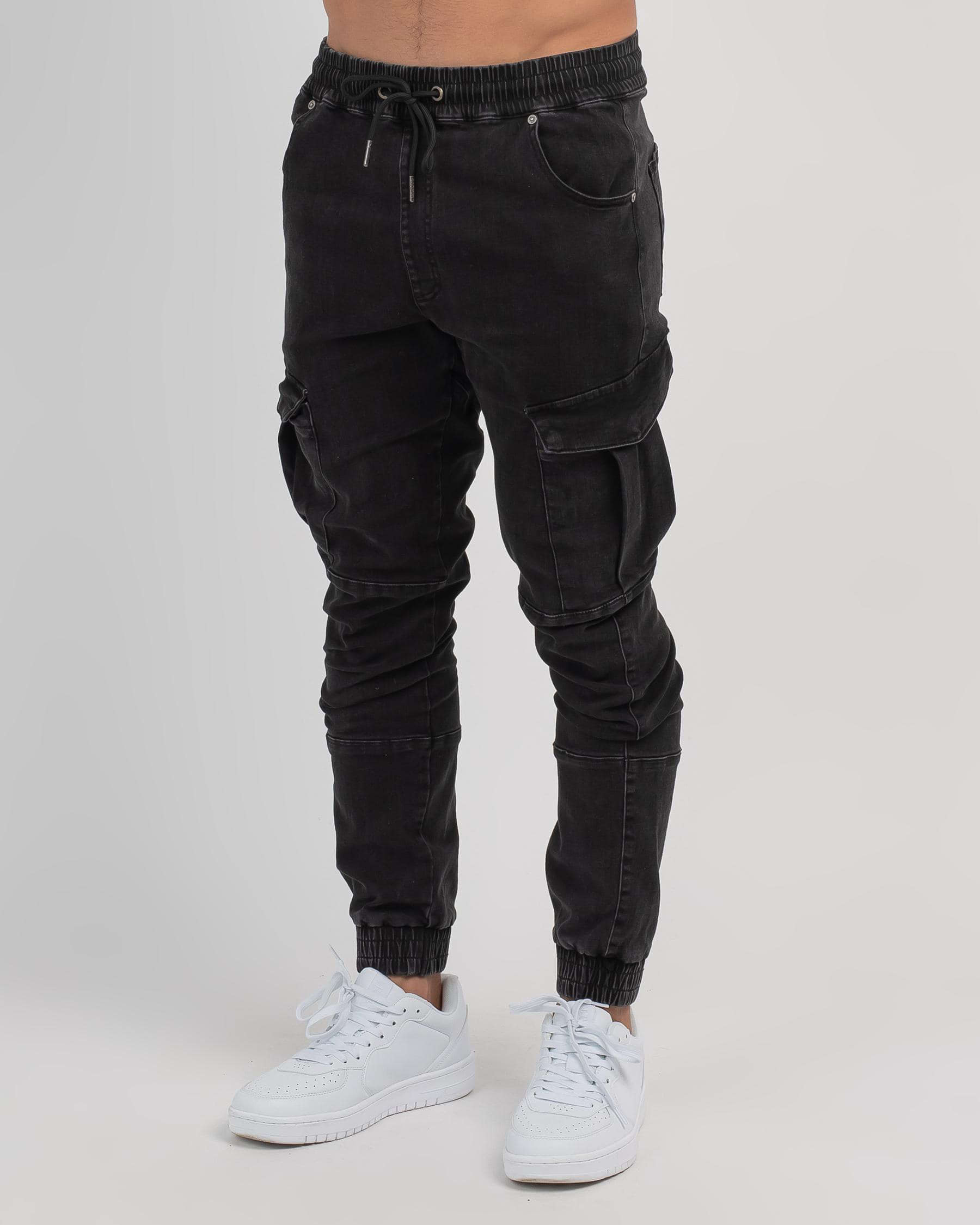 Shop St. Goliath Oxide Cargo Pants In Washed Black - Fast Shipping ...