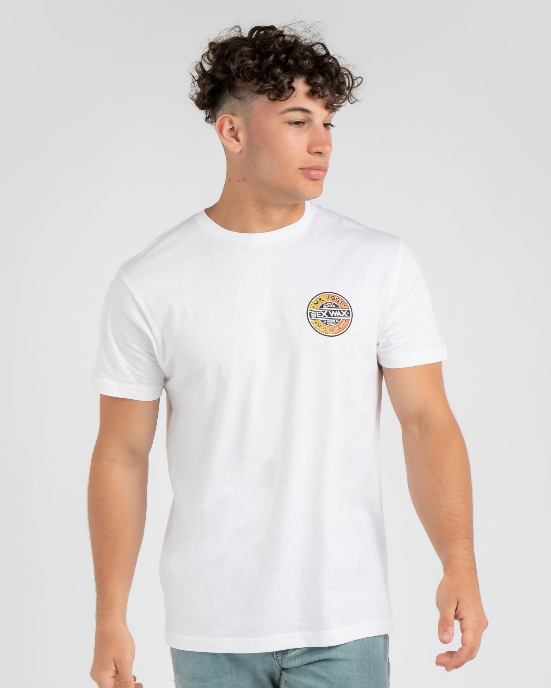 Shop Sex Wax Orange Fade T-Shirt In White - Fast Shipping & Easy ...