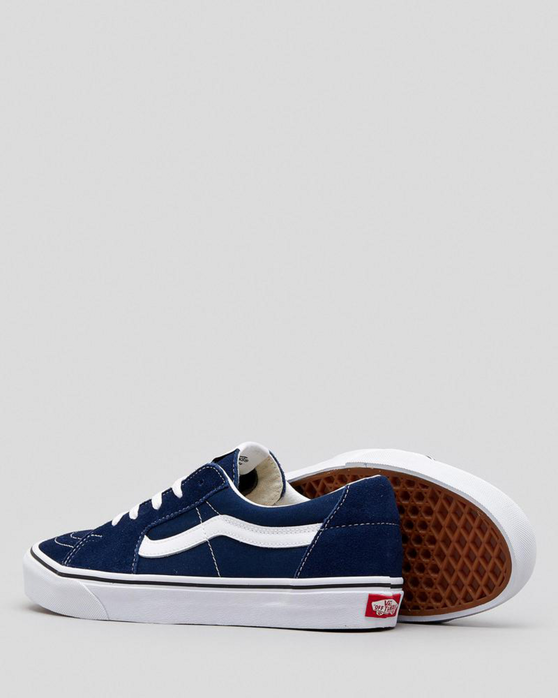 Shop Vans Sk8-Low Shoes In Dress Blues/true White - Fast Shipping ...