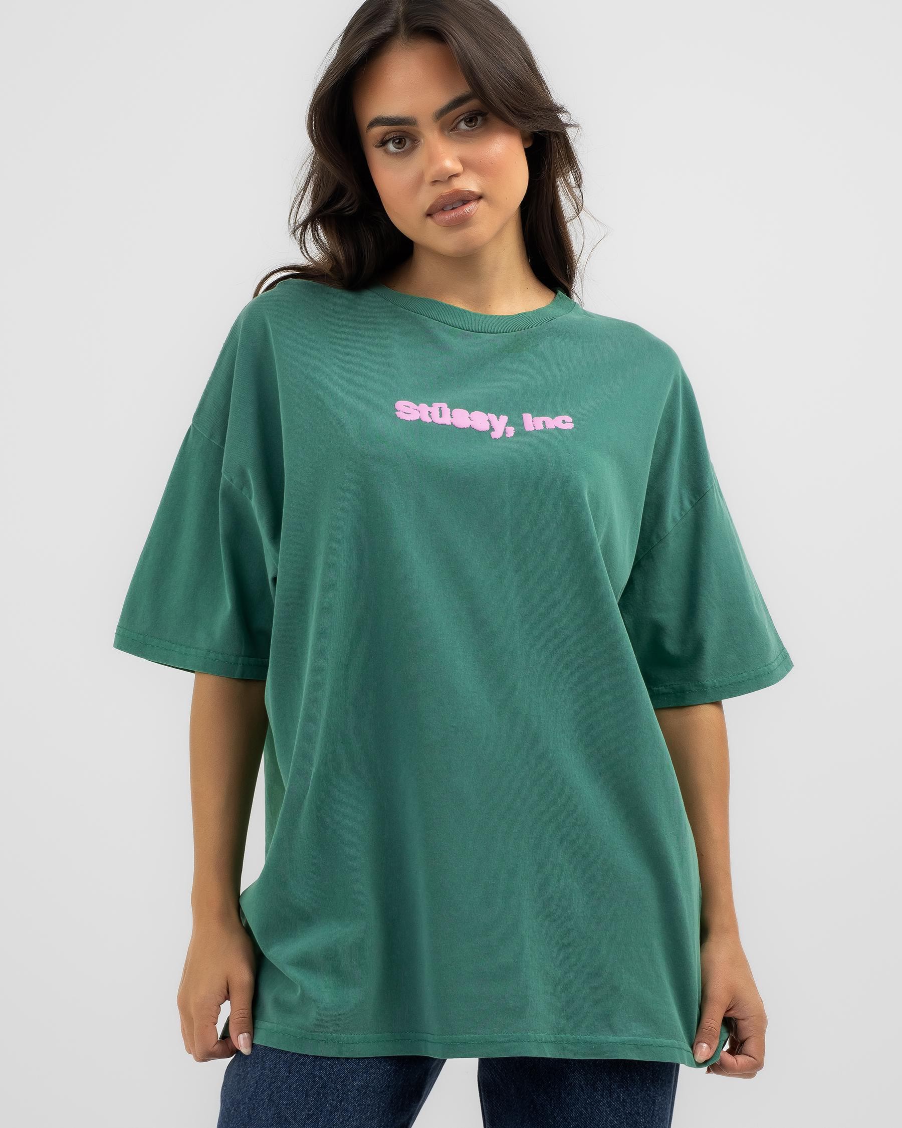 Shop Stussy Wiki Relaxed T-Shirt In Pigment Pine Green - Fast Shipping ...