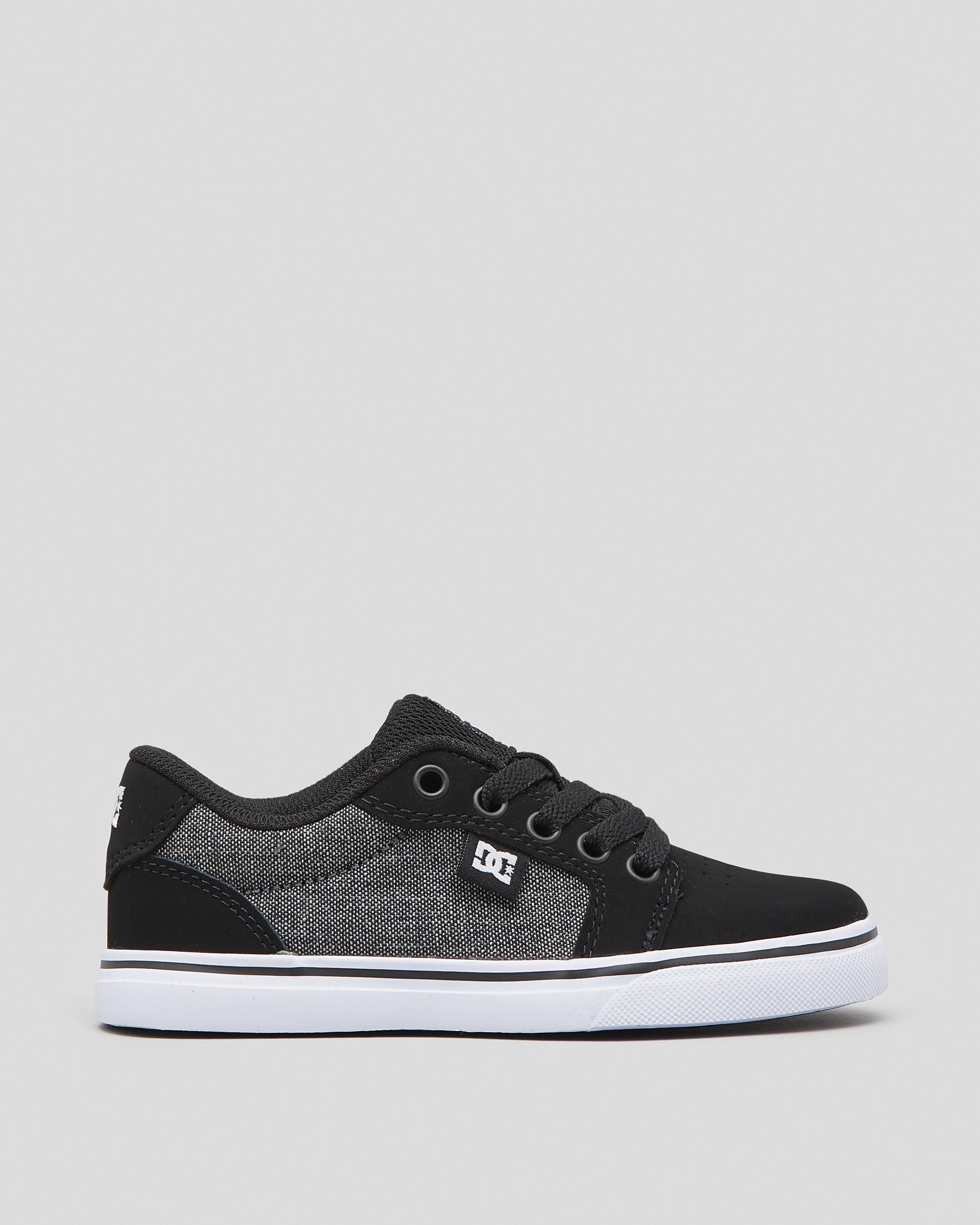 Shop DC Shoes Junior Boys' Anvil Shoes In Grey/white - Fast Shipping ...