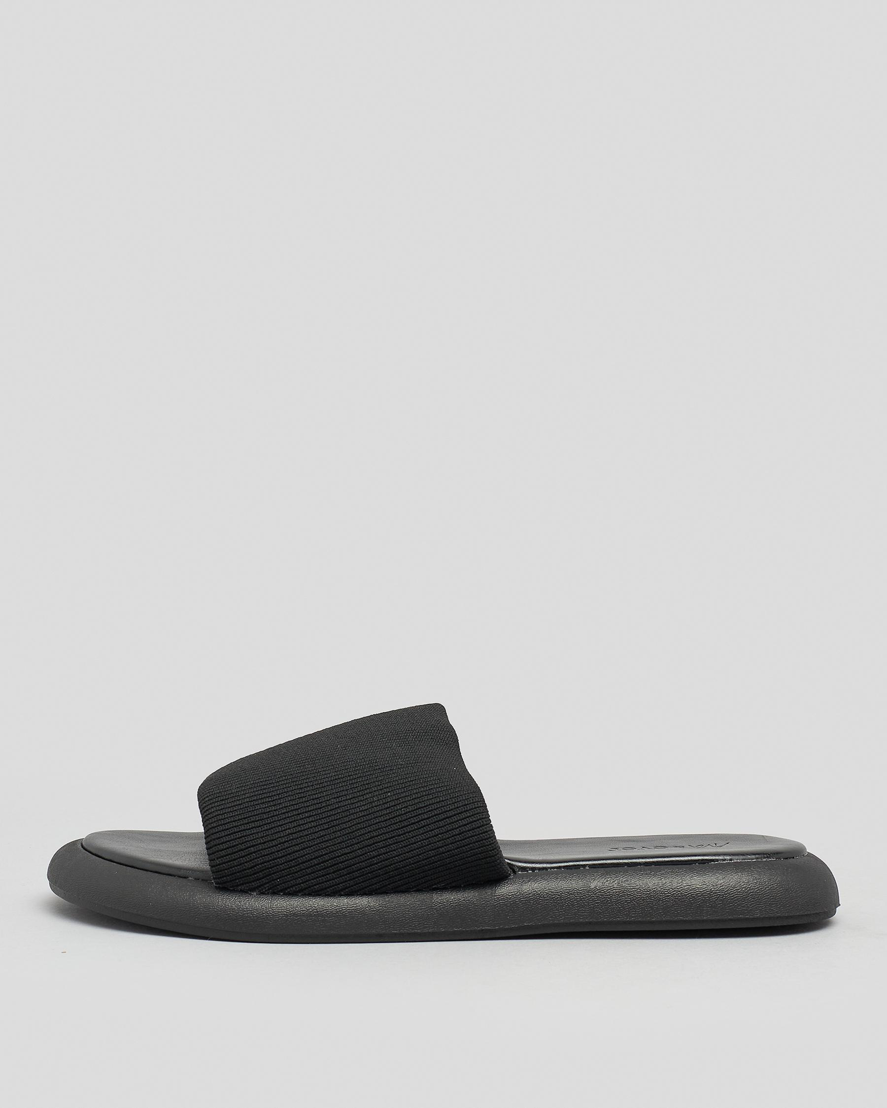 Shop Ava And Ever Beckie Slide Sandals In Black - Fast Shipping & Easy ...