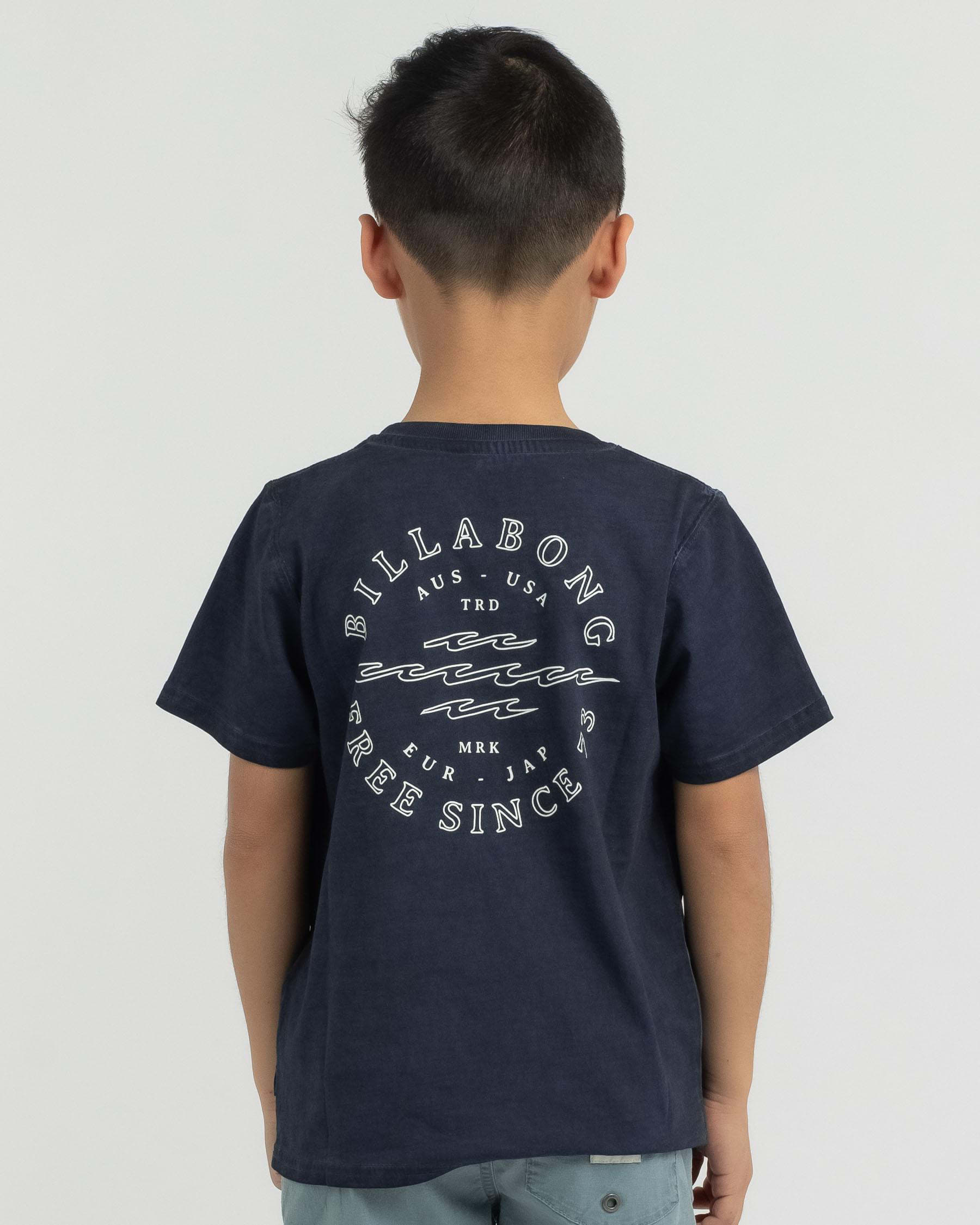 Shop Billabong Toddlers' Big Donny T-Shirt In Navy - Fast Shipping ...