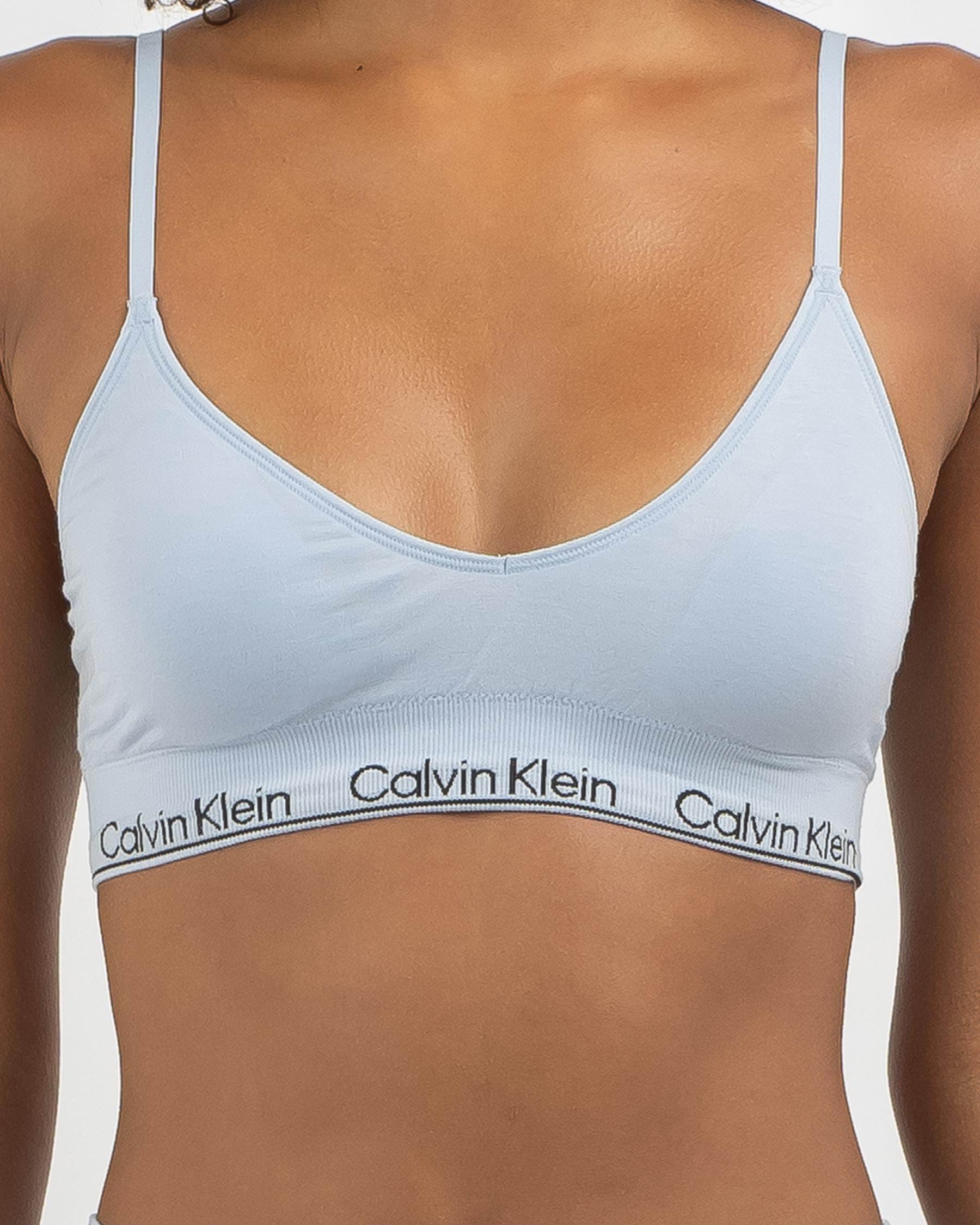 Calvin Klein Underwear Light Lined Triangle Bralette In Skyway