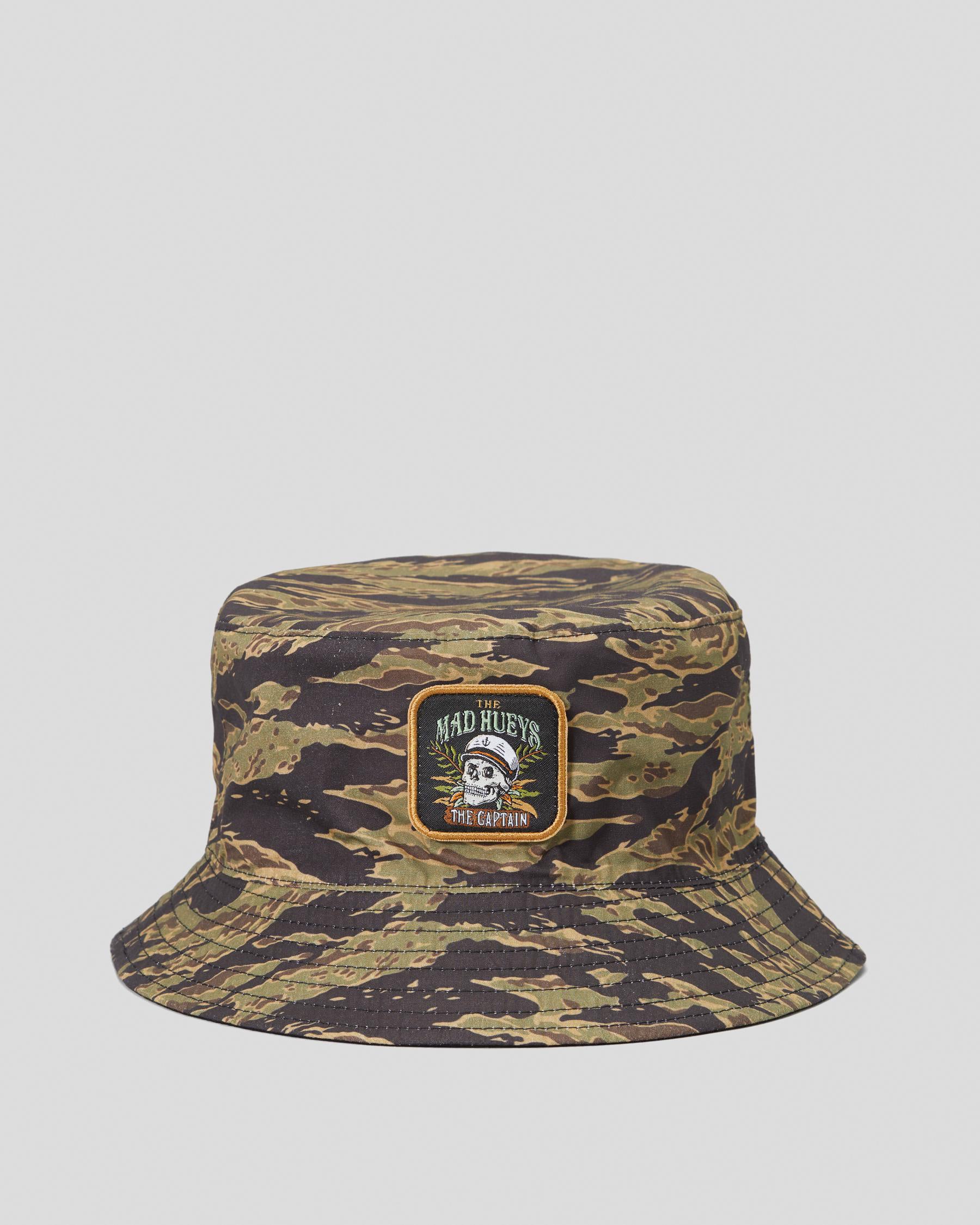The Mad Hueys Captain Cooked Reversible Bucket Hat In Black - FREE ...