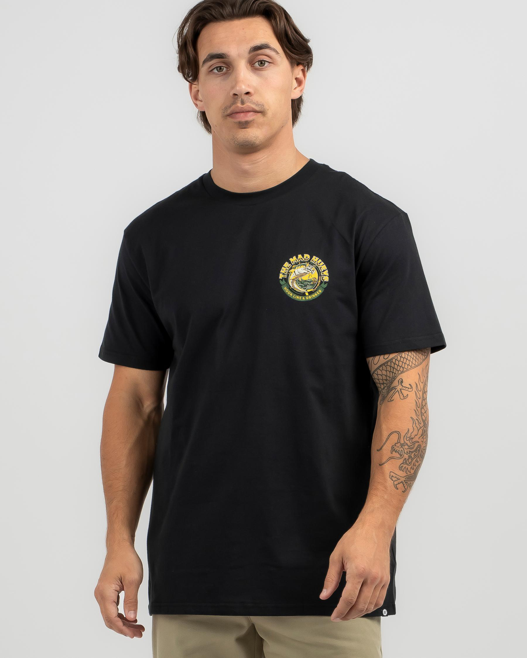 The Mad Hueys Keeping It Reel T-Shirt In Black - FREE* Shipping & Easy ...