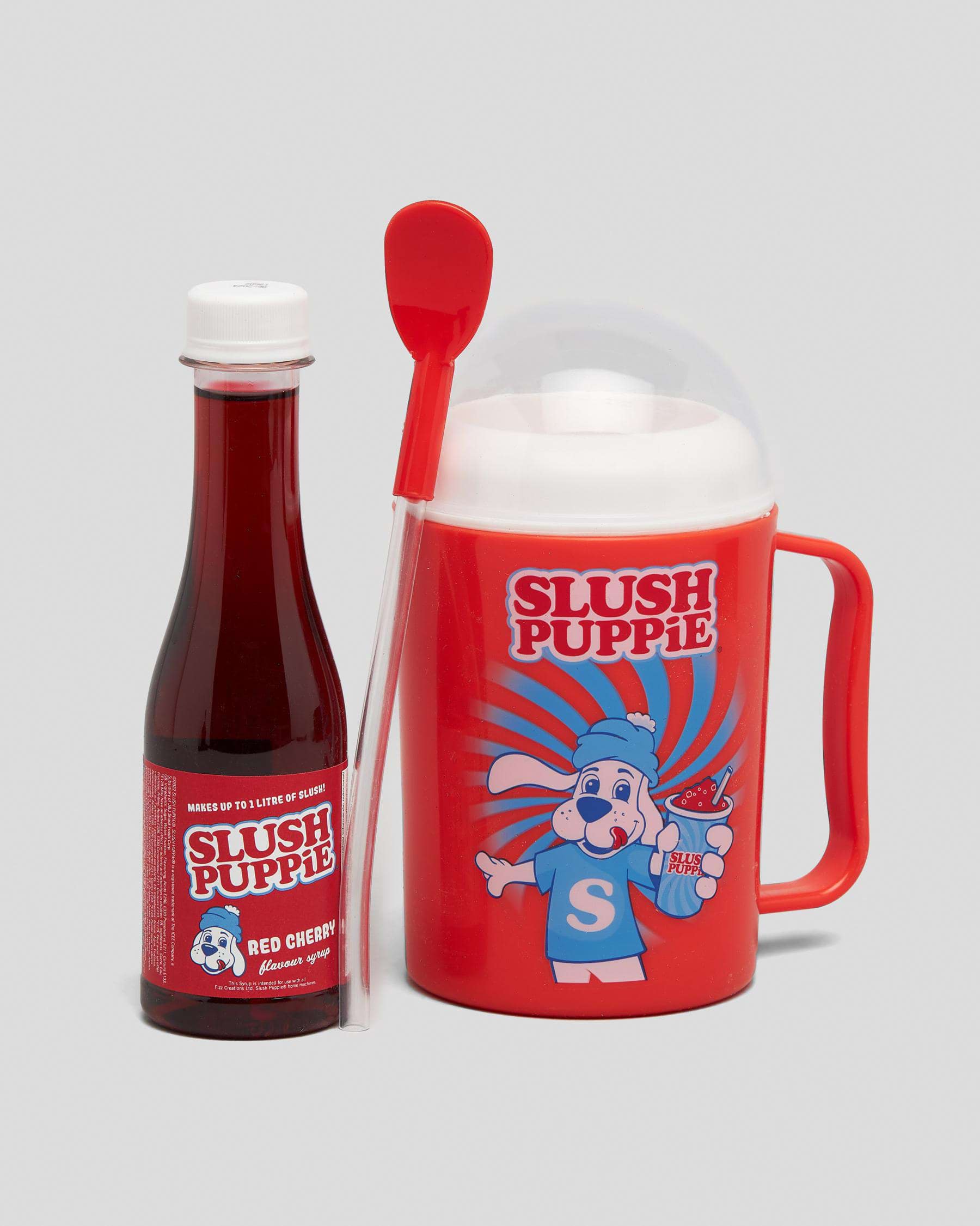 Slush Puppie Making Cup And Red Cherry Syrup Set In Multi City Beach United States 9951