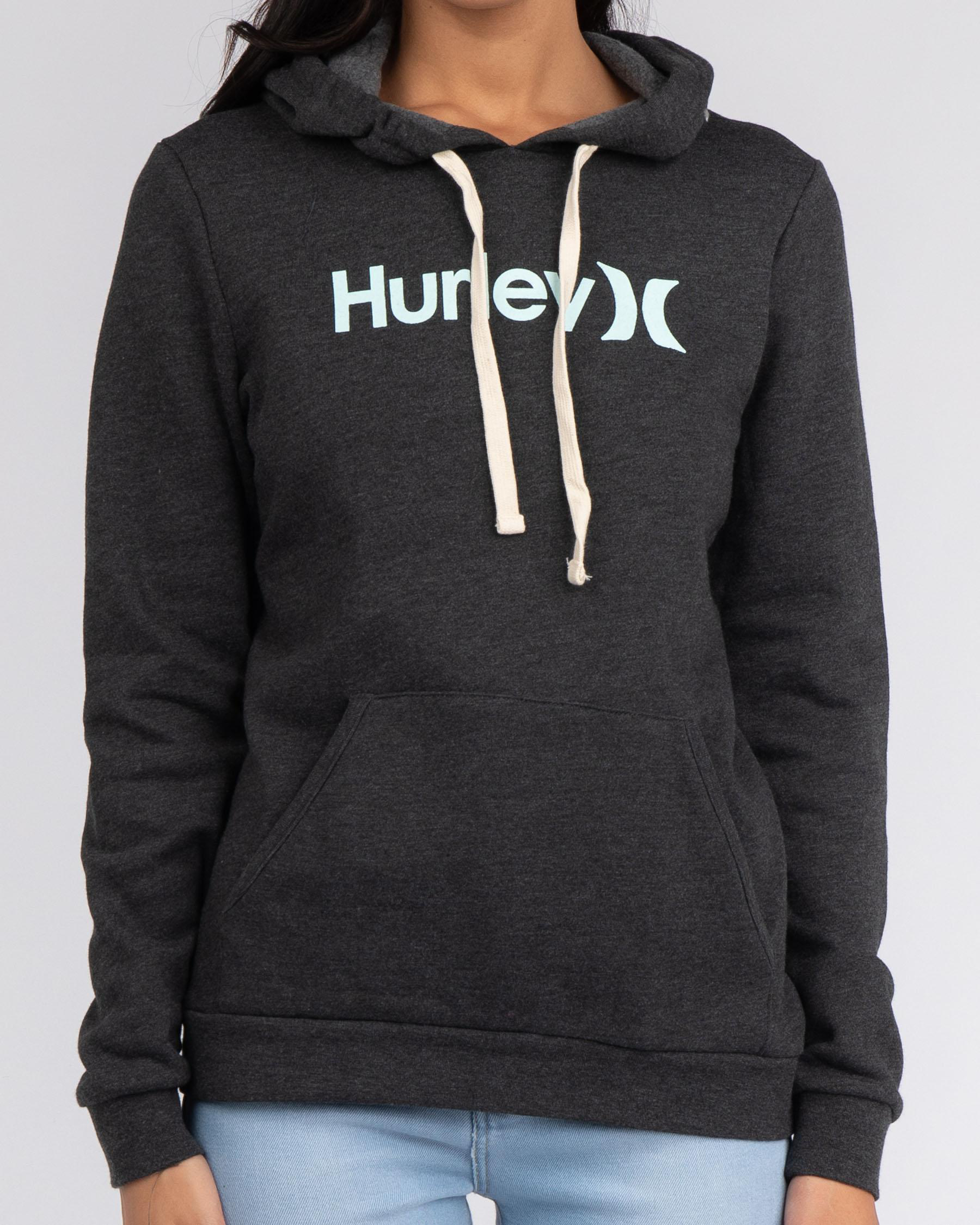 Shop Hurley One & Only Hoodie In 032 Black Heather - Fast Shipping ...