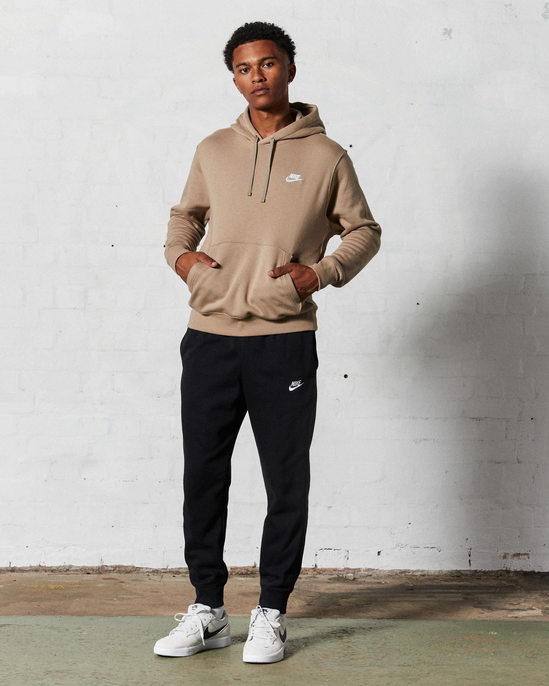 Nike Sportswear Club Fleece Track Pants In Black/black/white - Fast ...