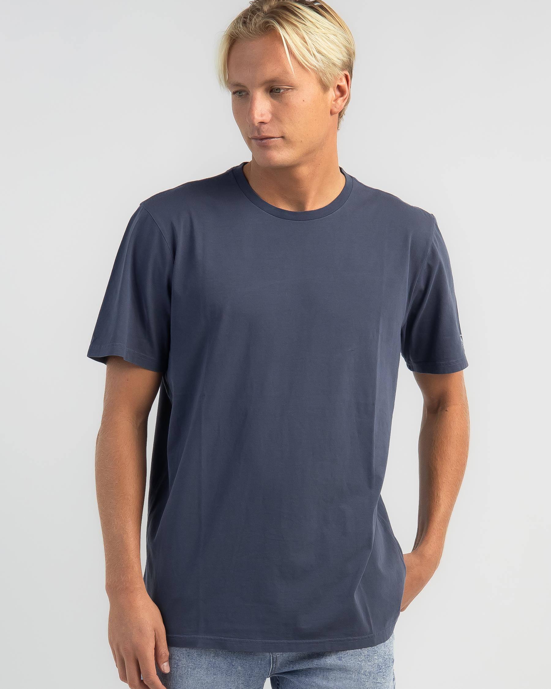 Shop Volcom AUS Wash T-Shirt In Navy - Fast Shipping & Easy Returns ...