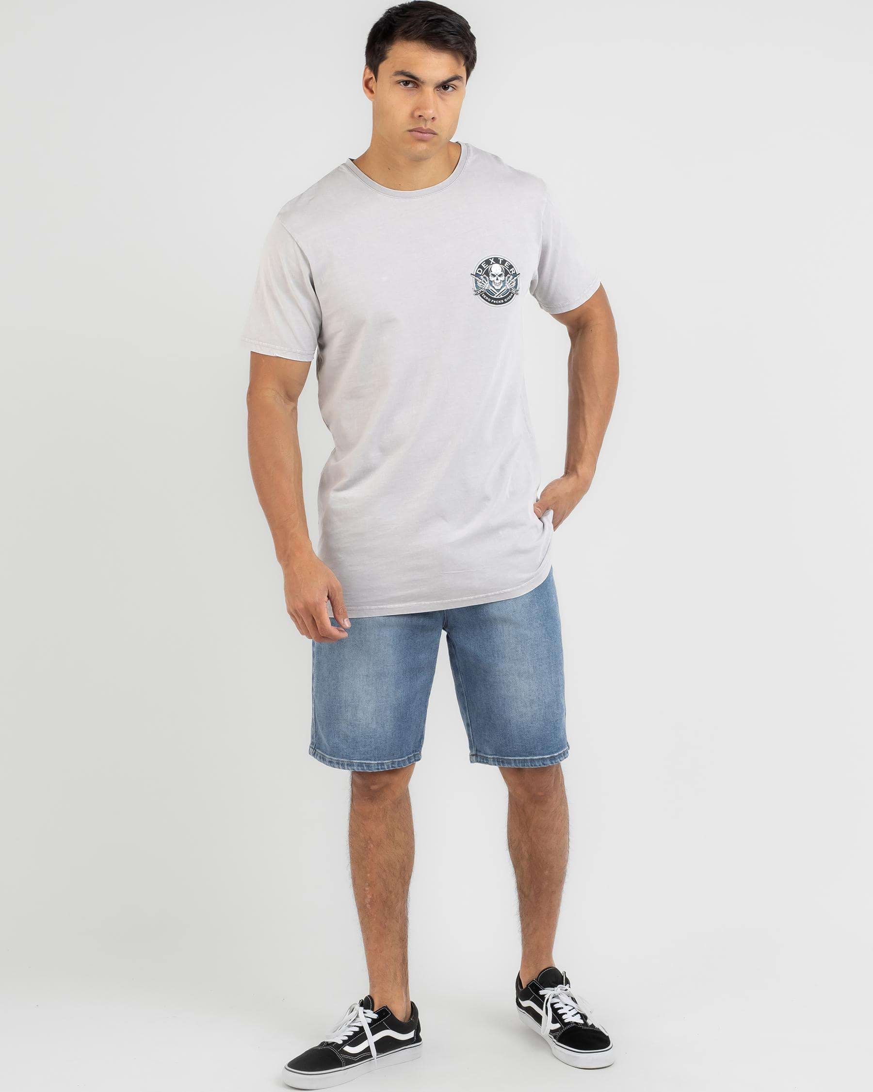 Dexter Zero'd Out T-Shirt In Lt Grey Acid - Fast Shipping & Easy ...