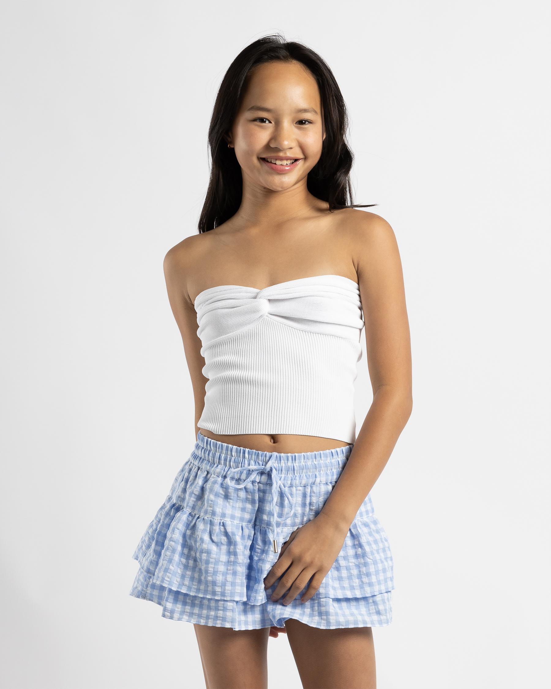 Mooloola Girls Bianca Knit Tube Top In White Free Shipping And Easy Returns City Beach