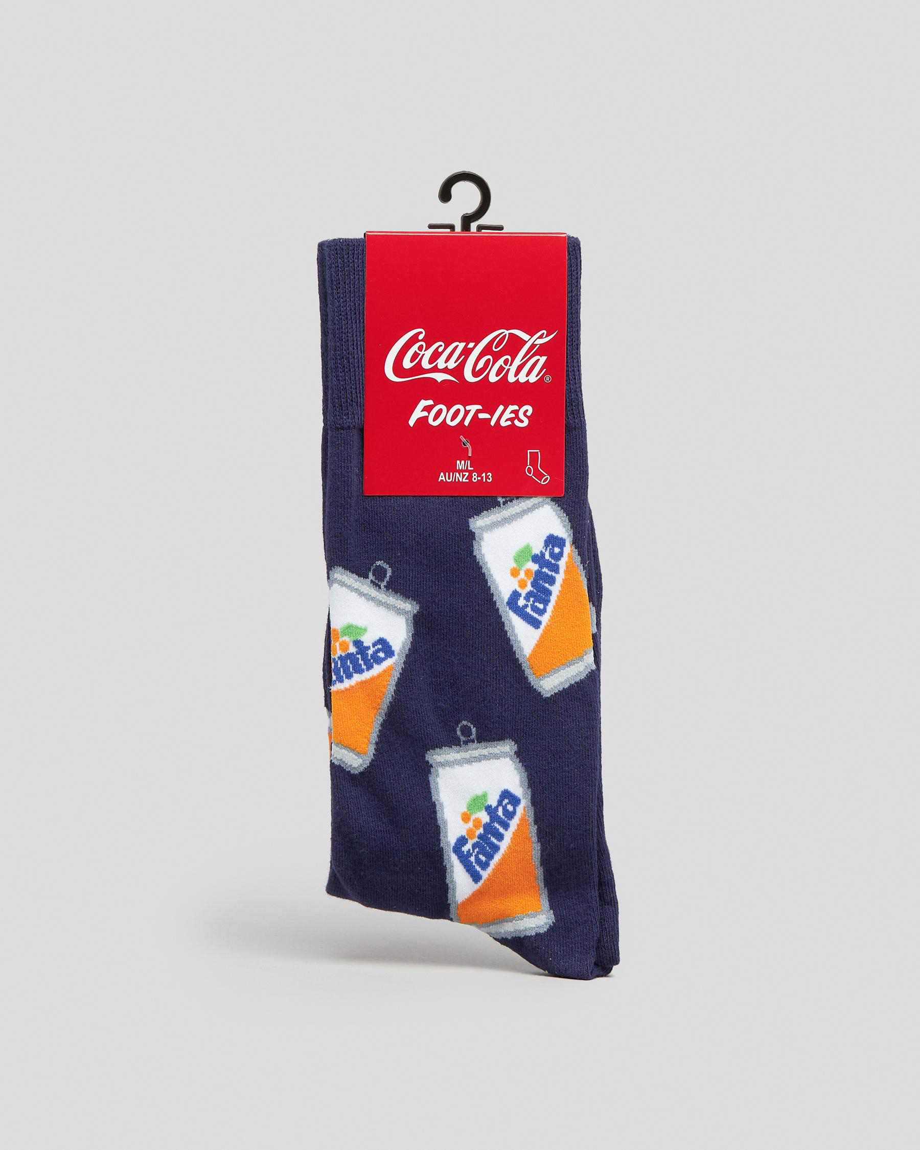 Shop FOOT-IES Fanta Cans Socks In Navy - Fast Shipping & Easy Returns ...
