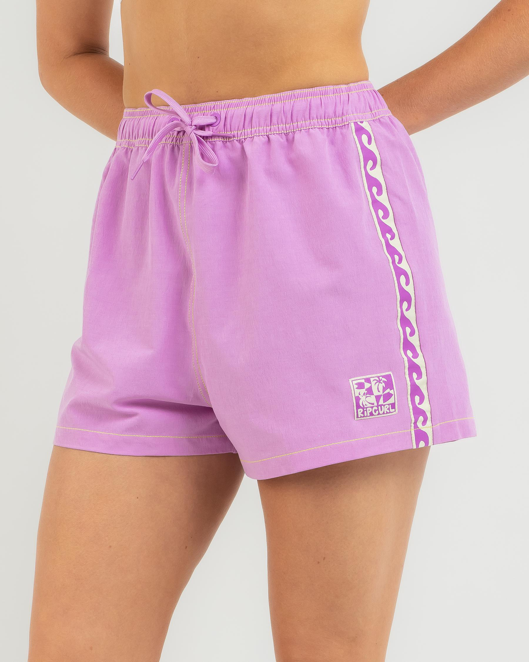 Shop Rip Curl New Wave Board Shorts In Violet - Fast Shipping & Easy ...
