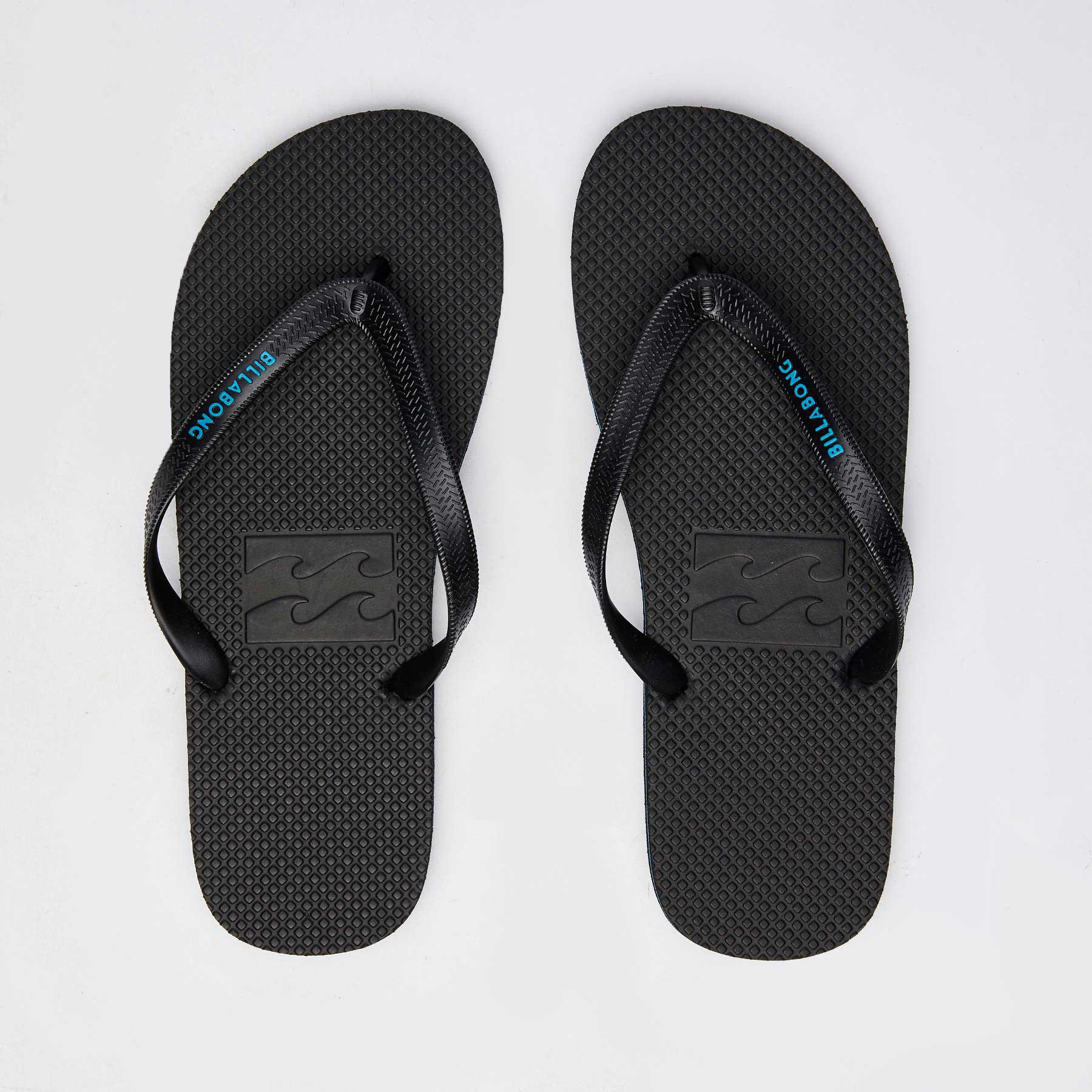 Billabong Lowdown Splice Thongs In Black/blue - Fast Shipping & Easy ...