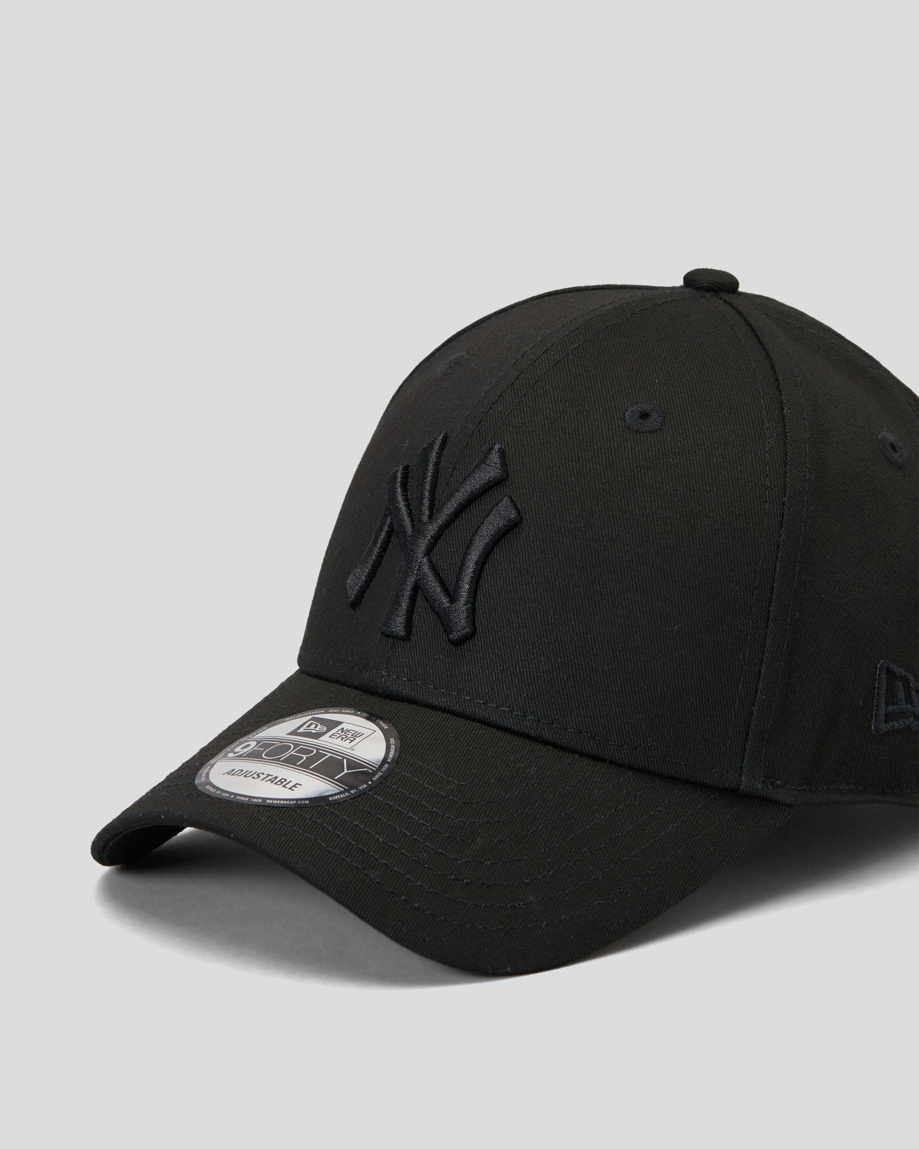 Shop New Era NY Yankees Cap In Black/black - Fast Shipping & Easy ...