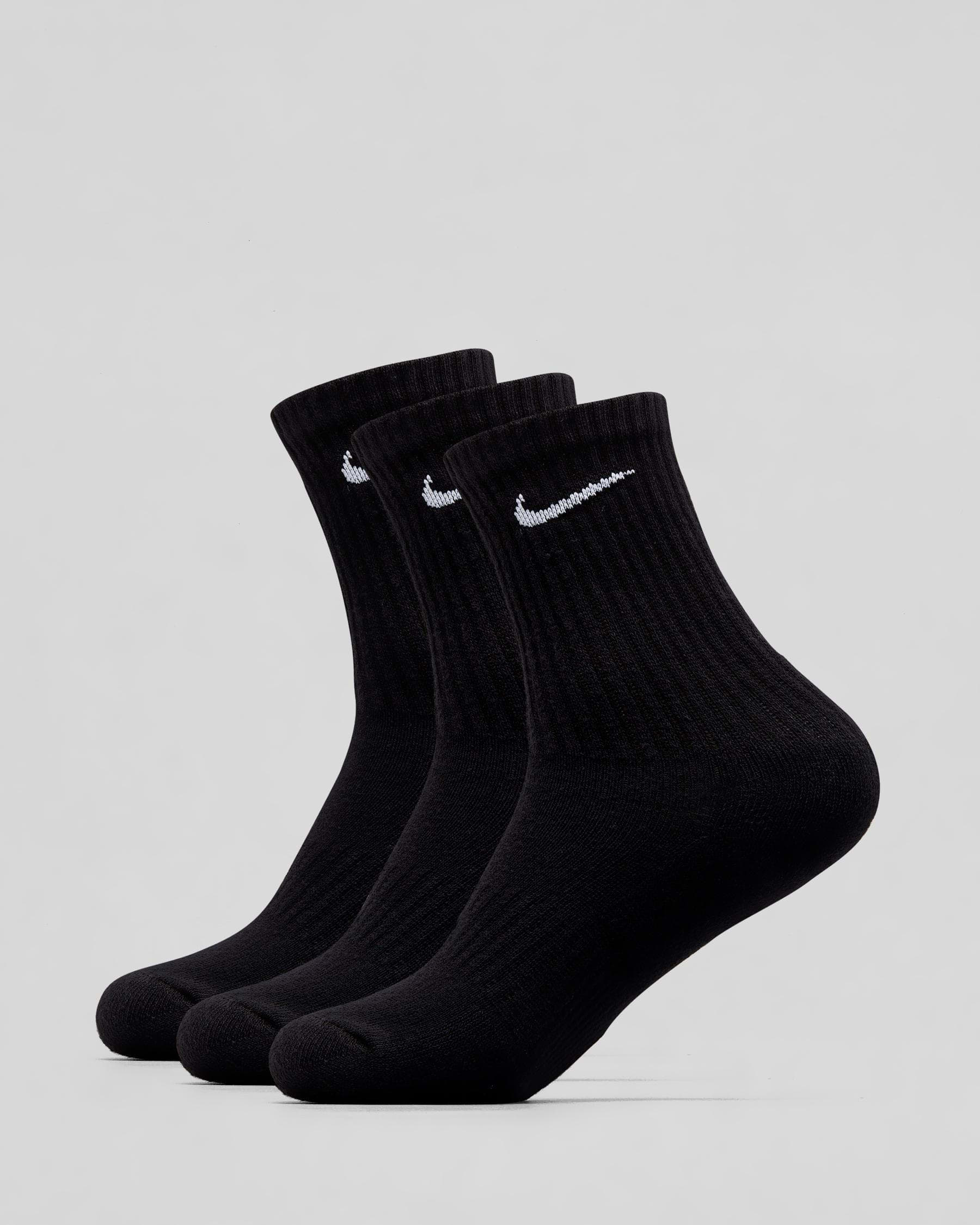 Shop Nike Boys' Perfect Cushion Crew Trai In Black/white - Fast ...