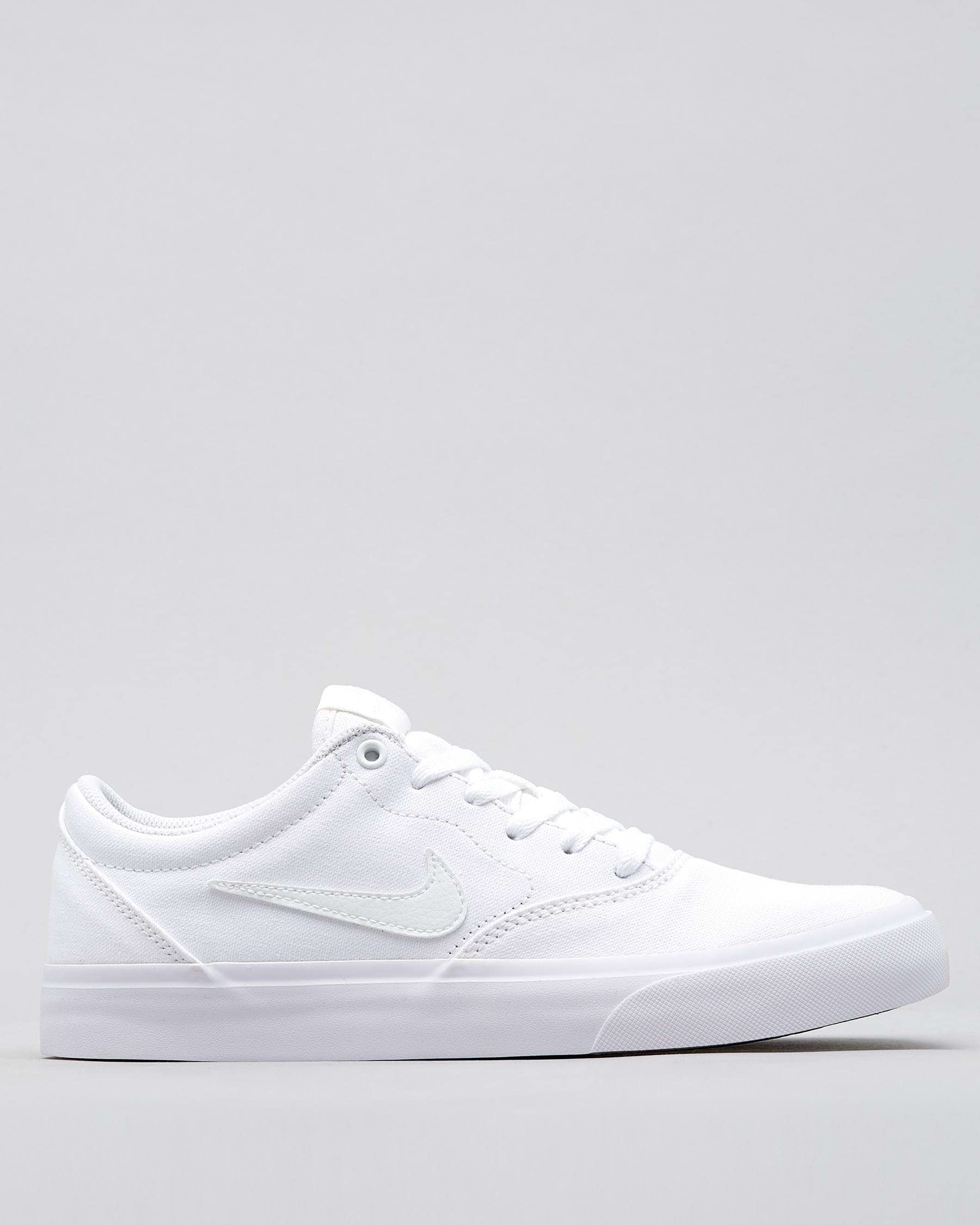 Shop Nike Boys' Charge Shoes In White/white-white - Fast Shipping ...