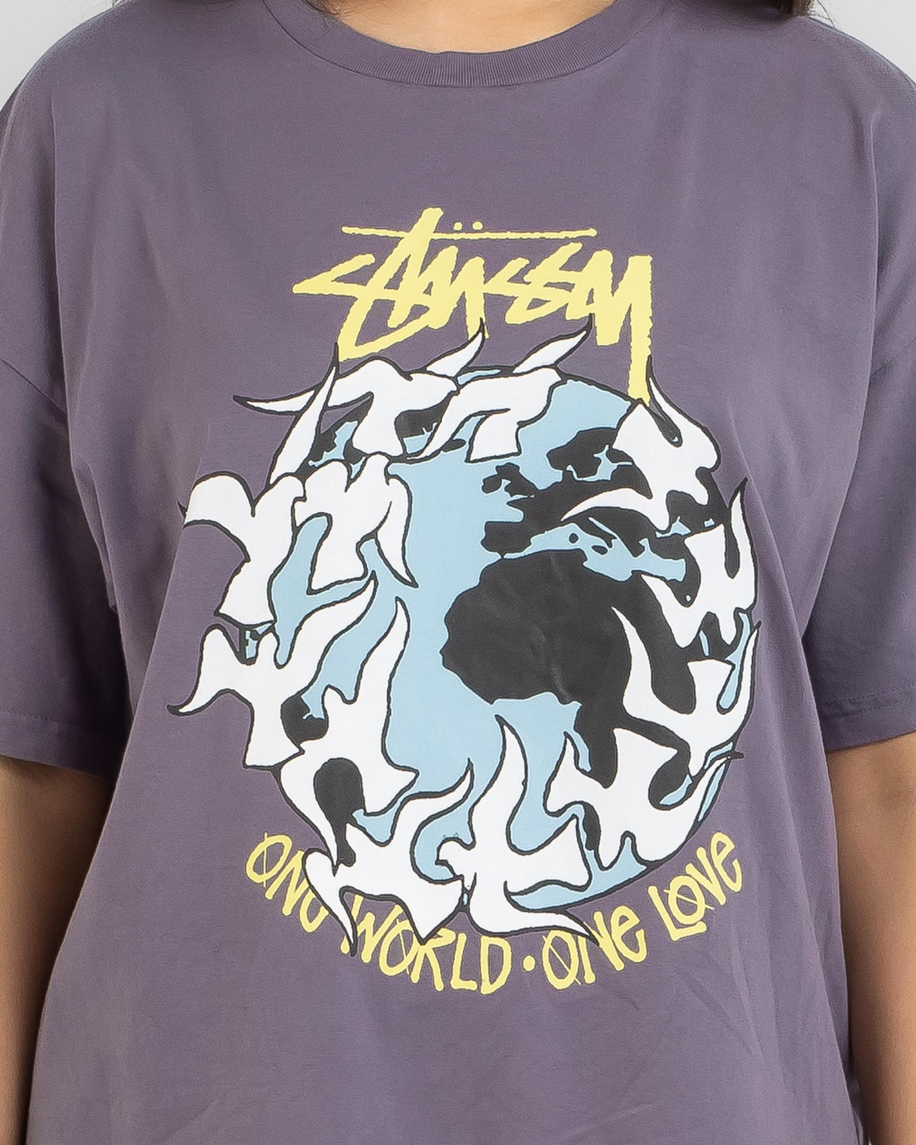 Shop Stussy One World T-Shirt Dress In Charcoal - Fast Shipping & Easy  Returns - City Beach Australia