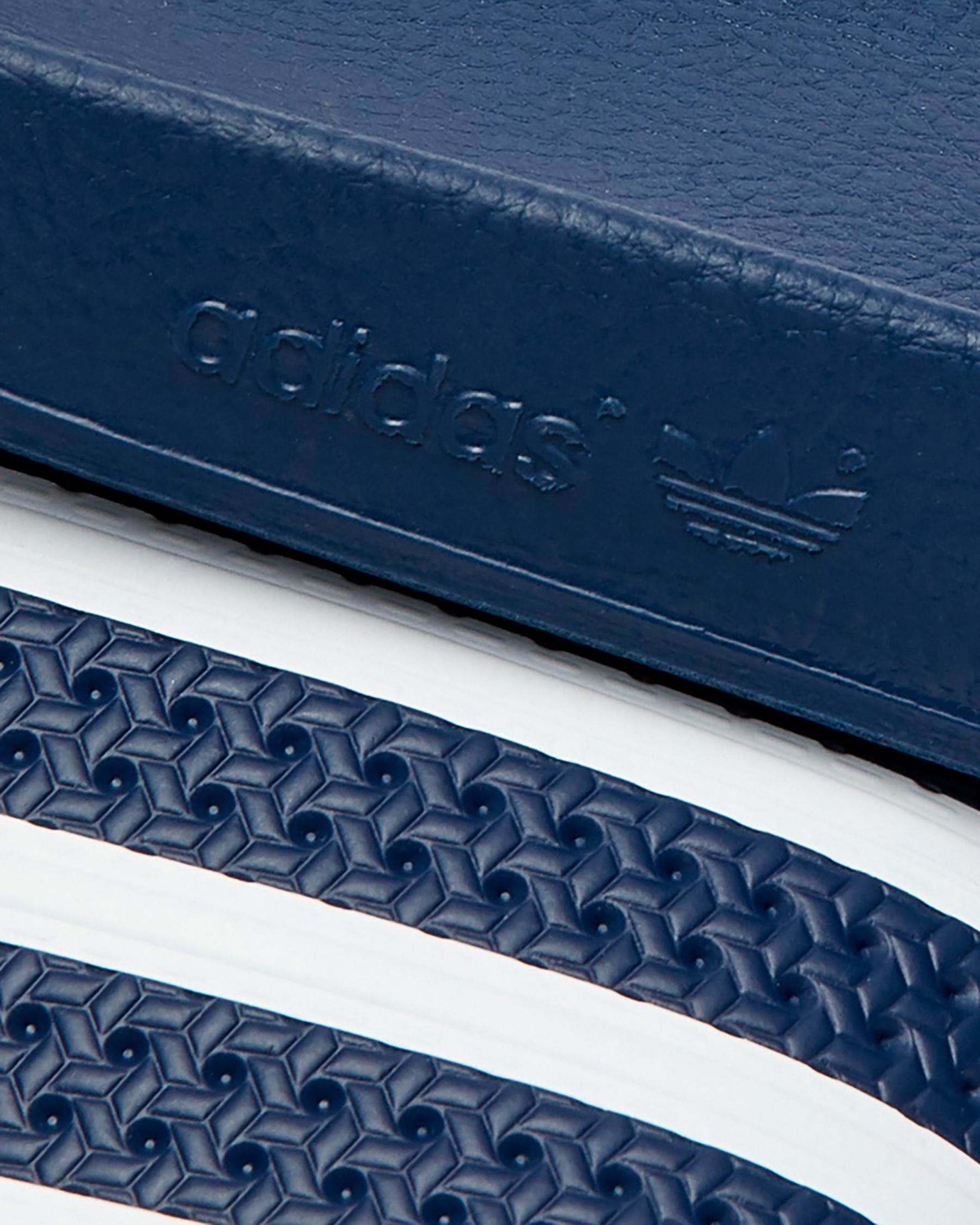 Shop adidas Adilette Slides In Navy/white - Fast Shipping & Easy ...
