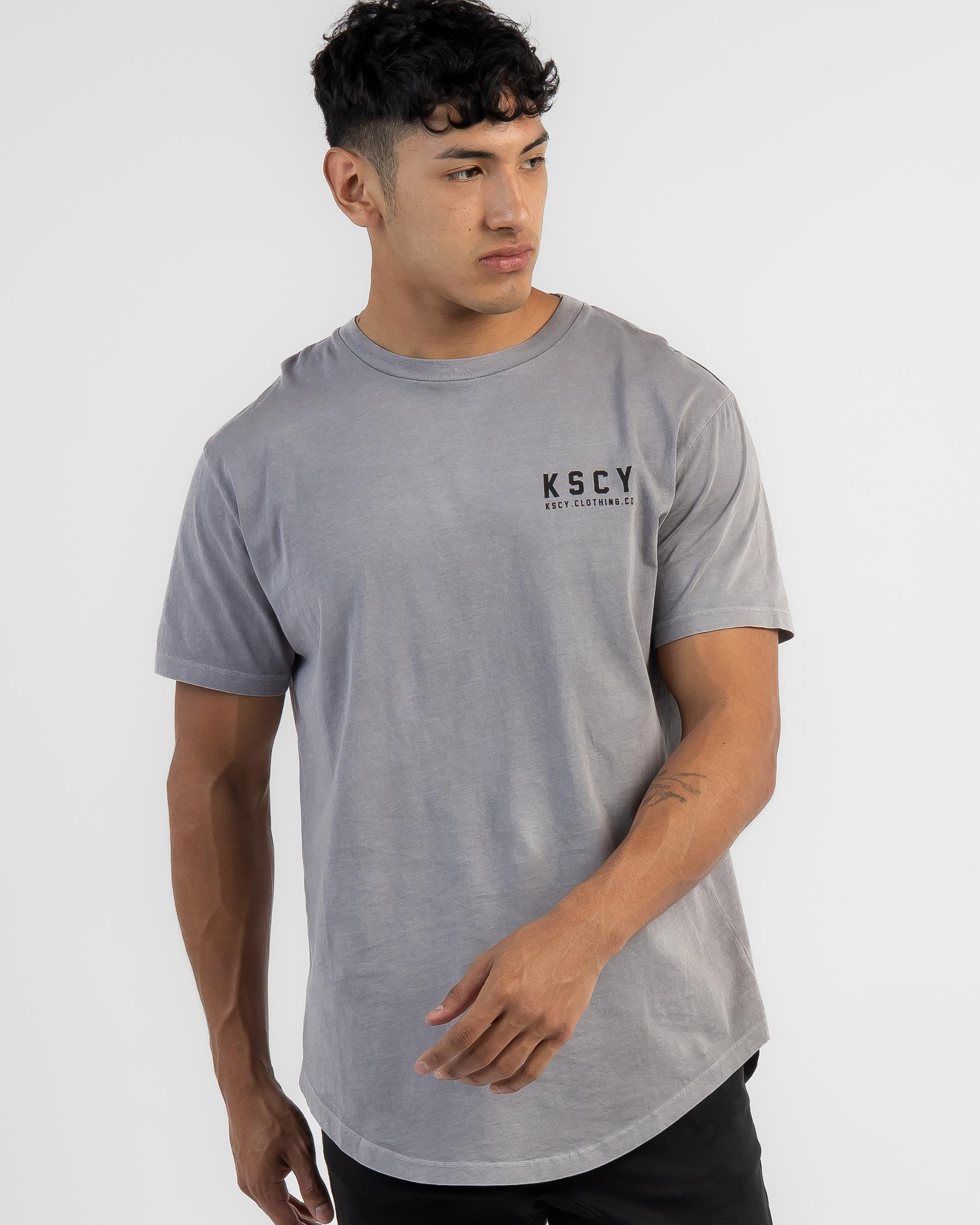 Shop Kiss Chacey Infiltrate Dual Curved T-Shirt In Pigment Gull - Fast ...