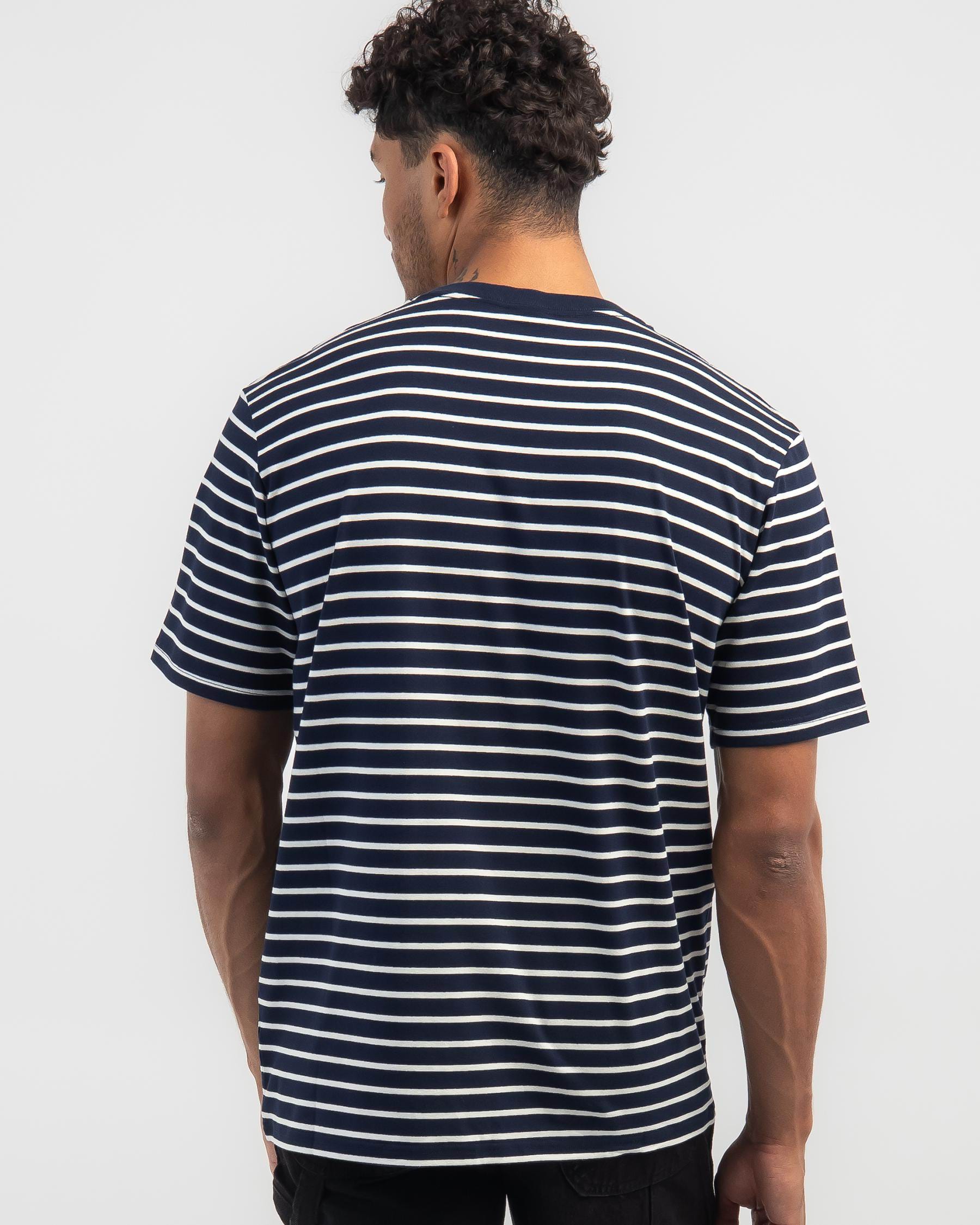 Shop Santa Cruz Strip Stripe T-Shirt In Navy - Fast Shipping & Easy ...