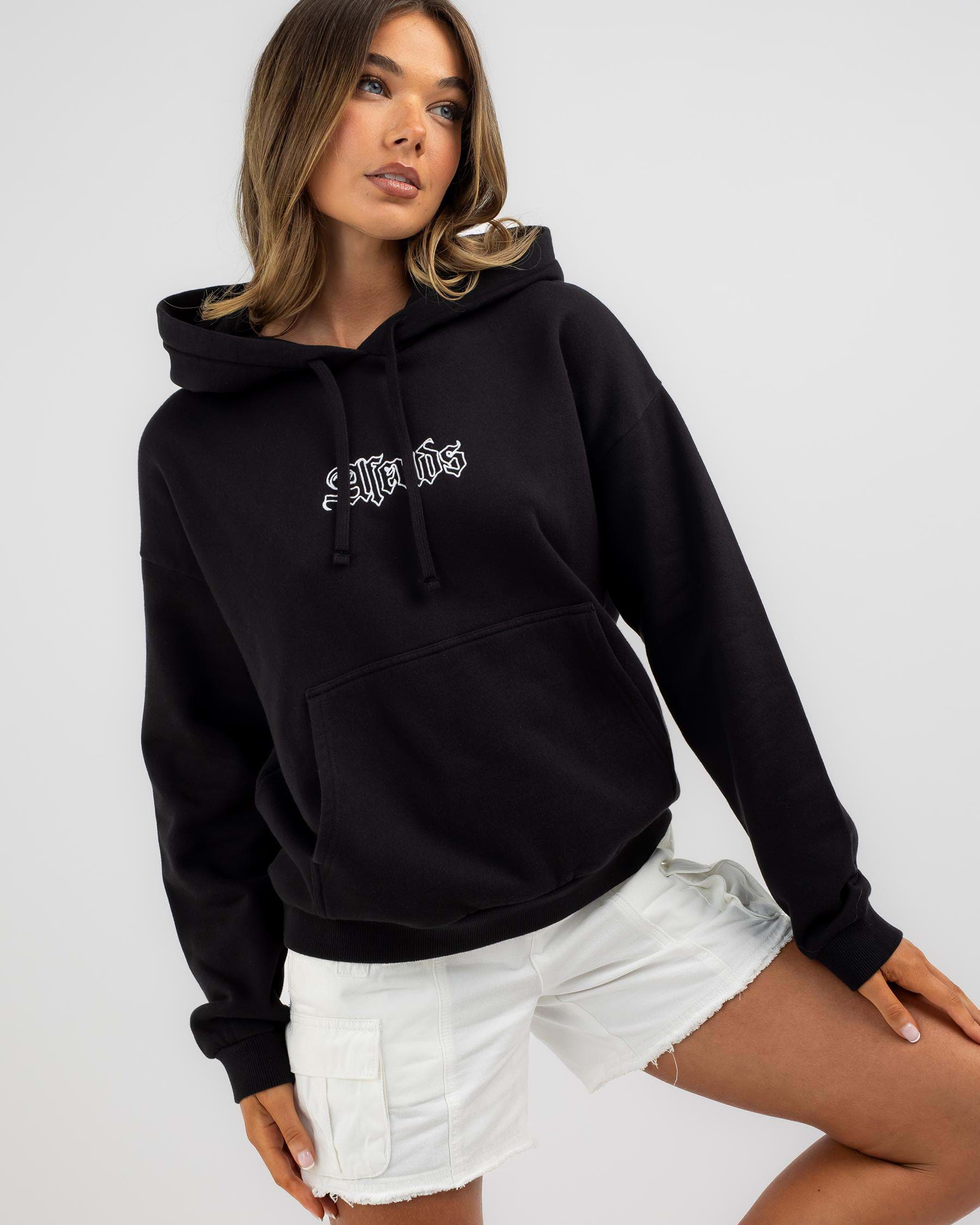 Shop Afends Burning Pull On Hoodie In Black - Fast Shipping & Easy ...